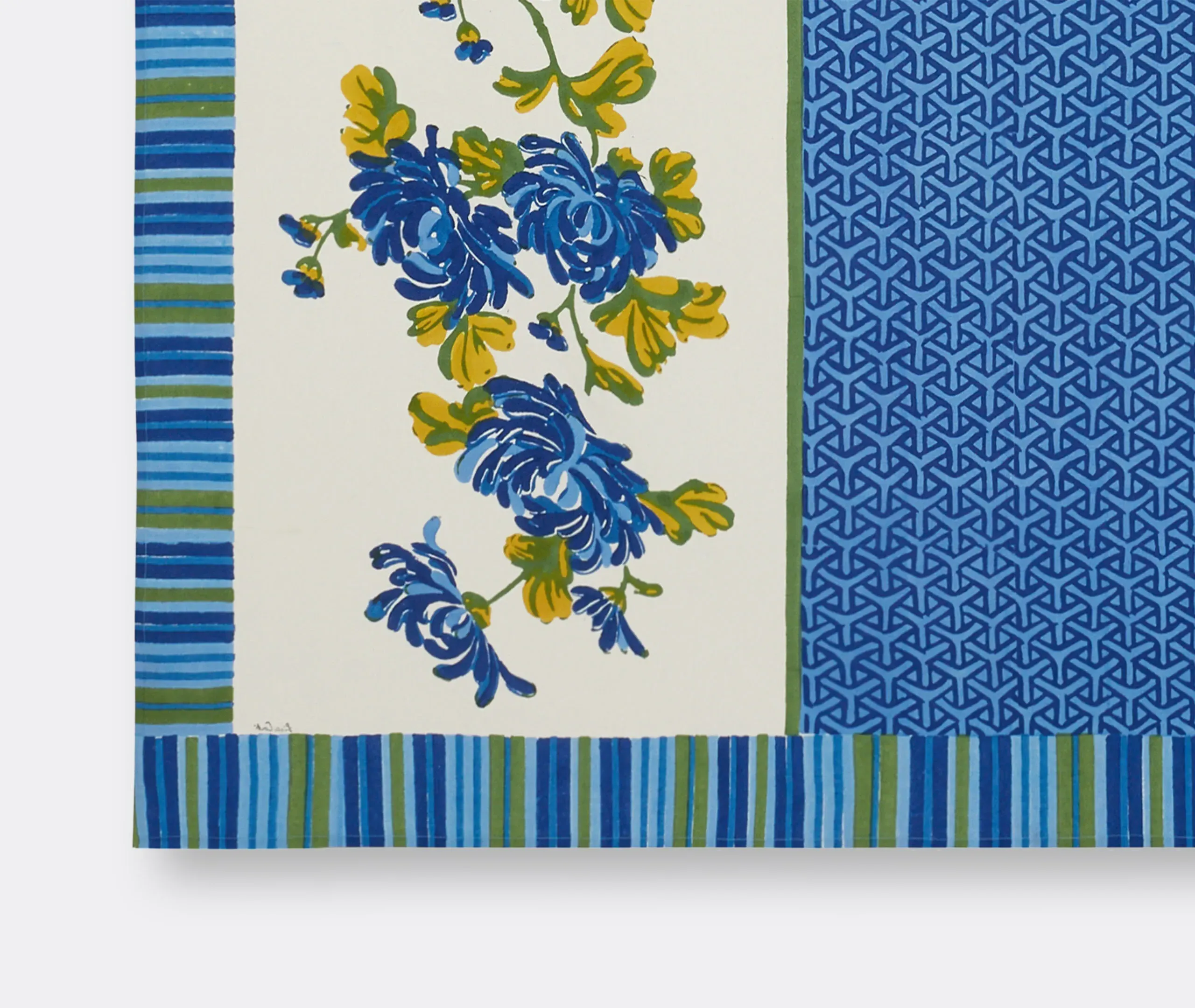 'Vienna' Tablecloth - Blue, Cotton alternate view