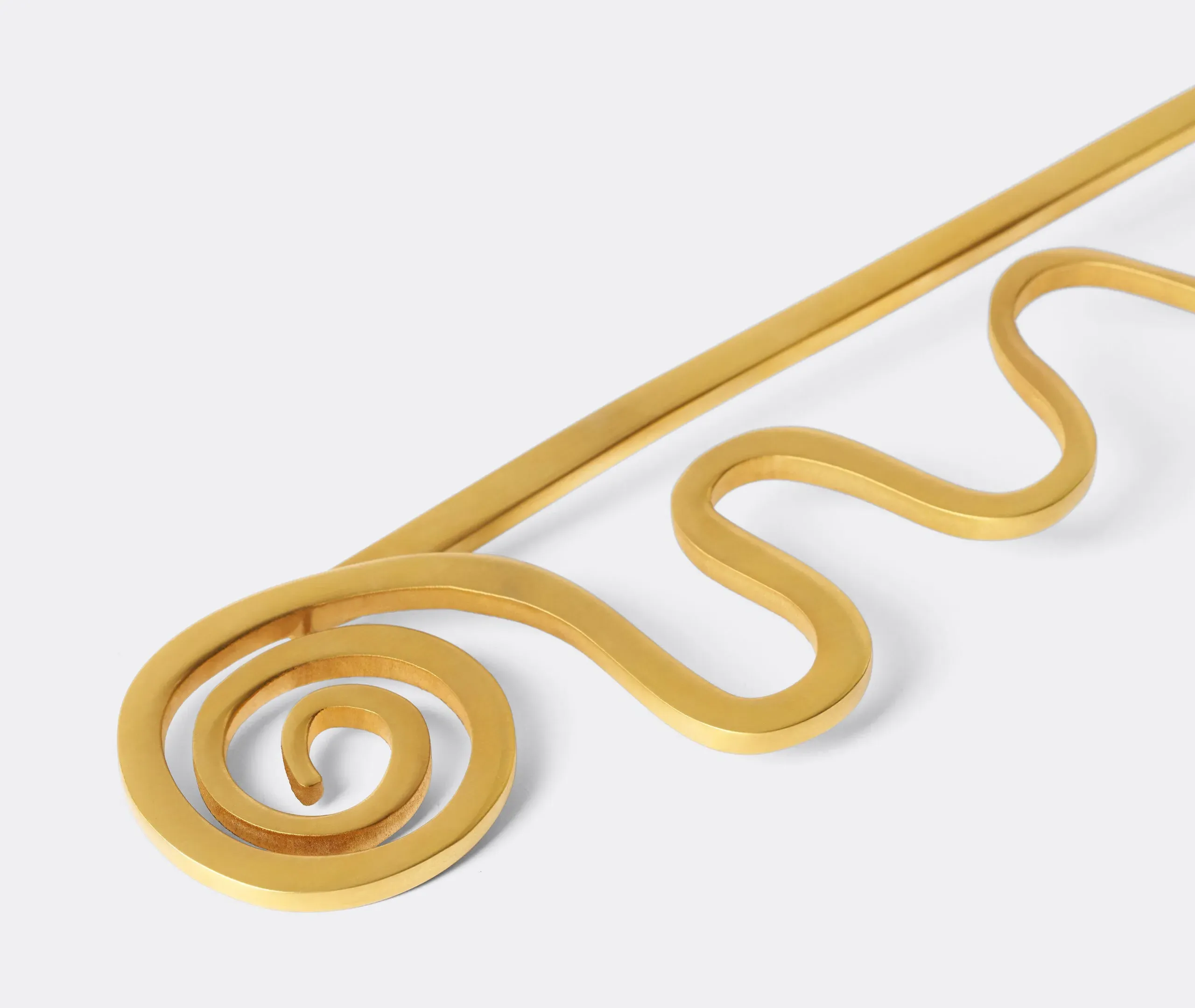 2-Piece Serving Set with Spiral Design - Gold