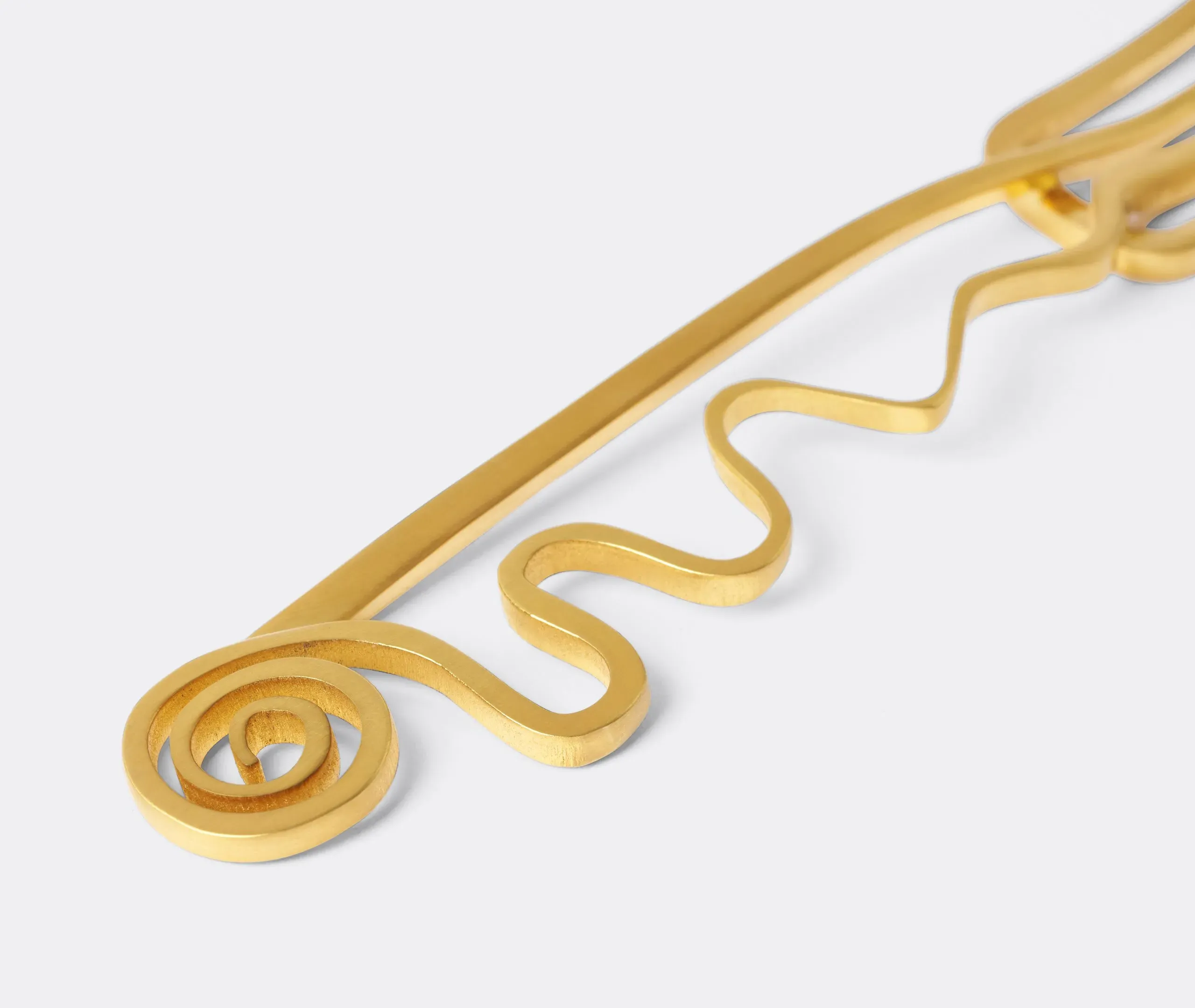 4-Piece Cocktail Fork Set with Spiral - Gold