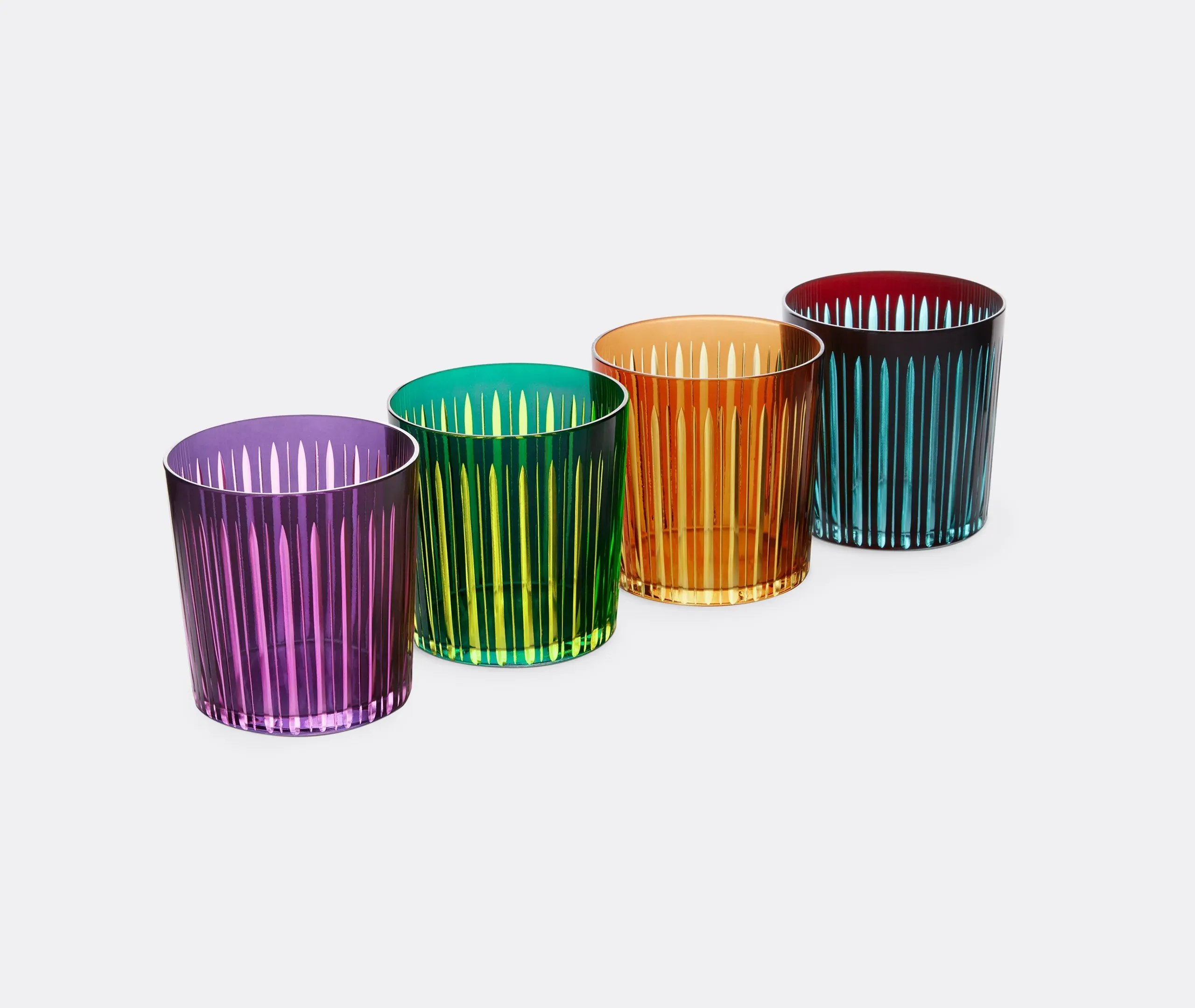 4-Piece Cocktail Glass Set - Multicolor, Glass