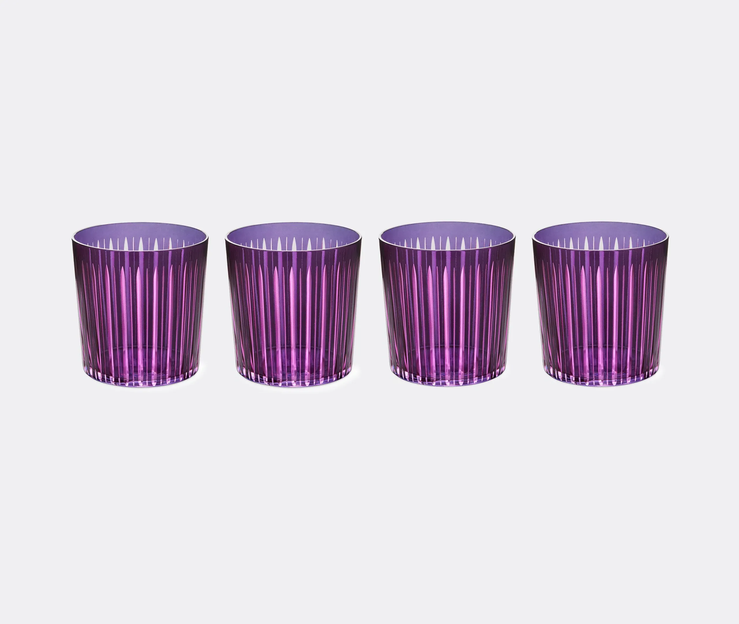 4-Piece Cocktail Glass Set - Purple, Glass