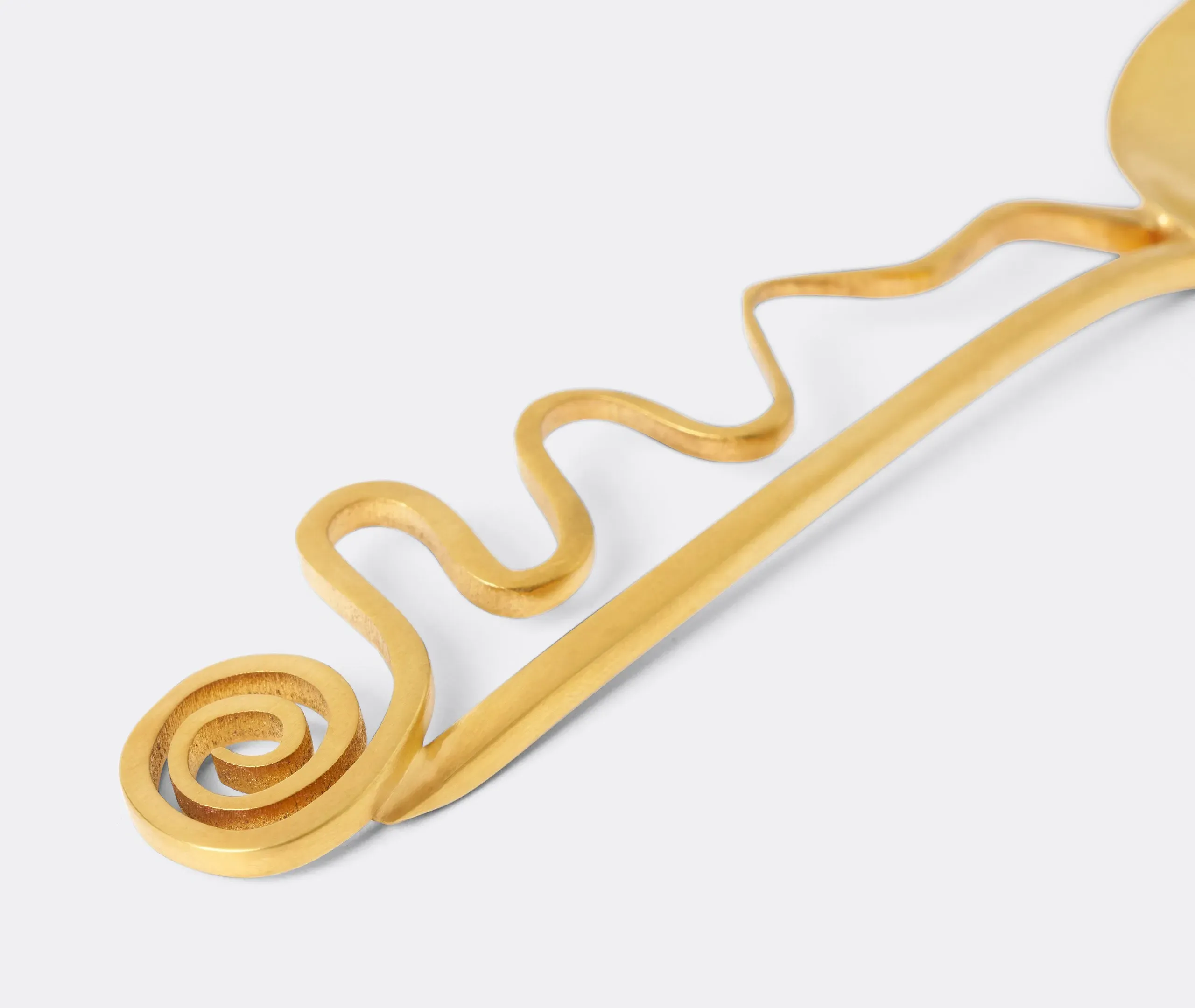4-Piece Cocktail Spoon Set with Spiral - Gold