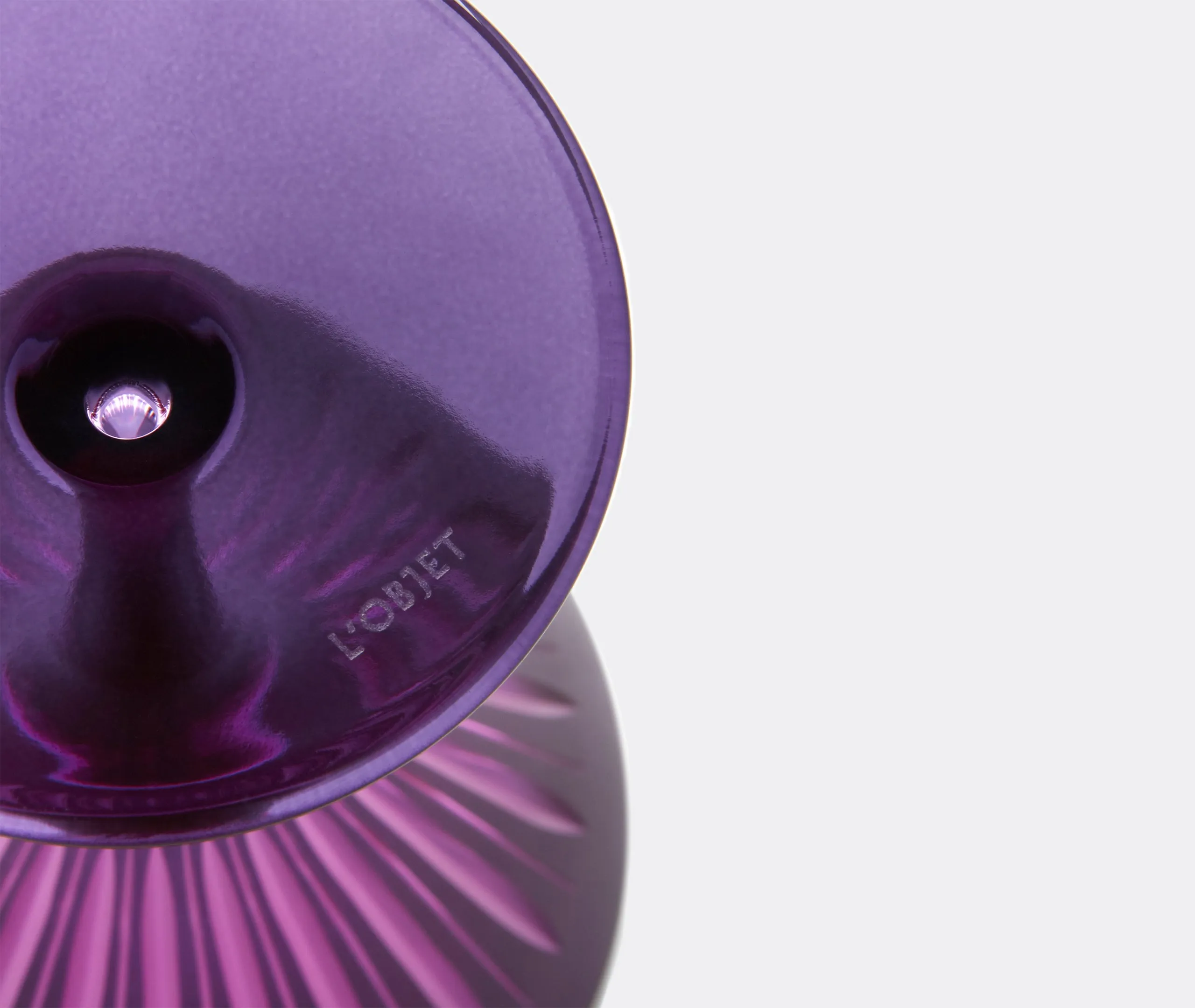 4-Piece Martini Glass Set - Purple, Glass
