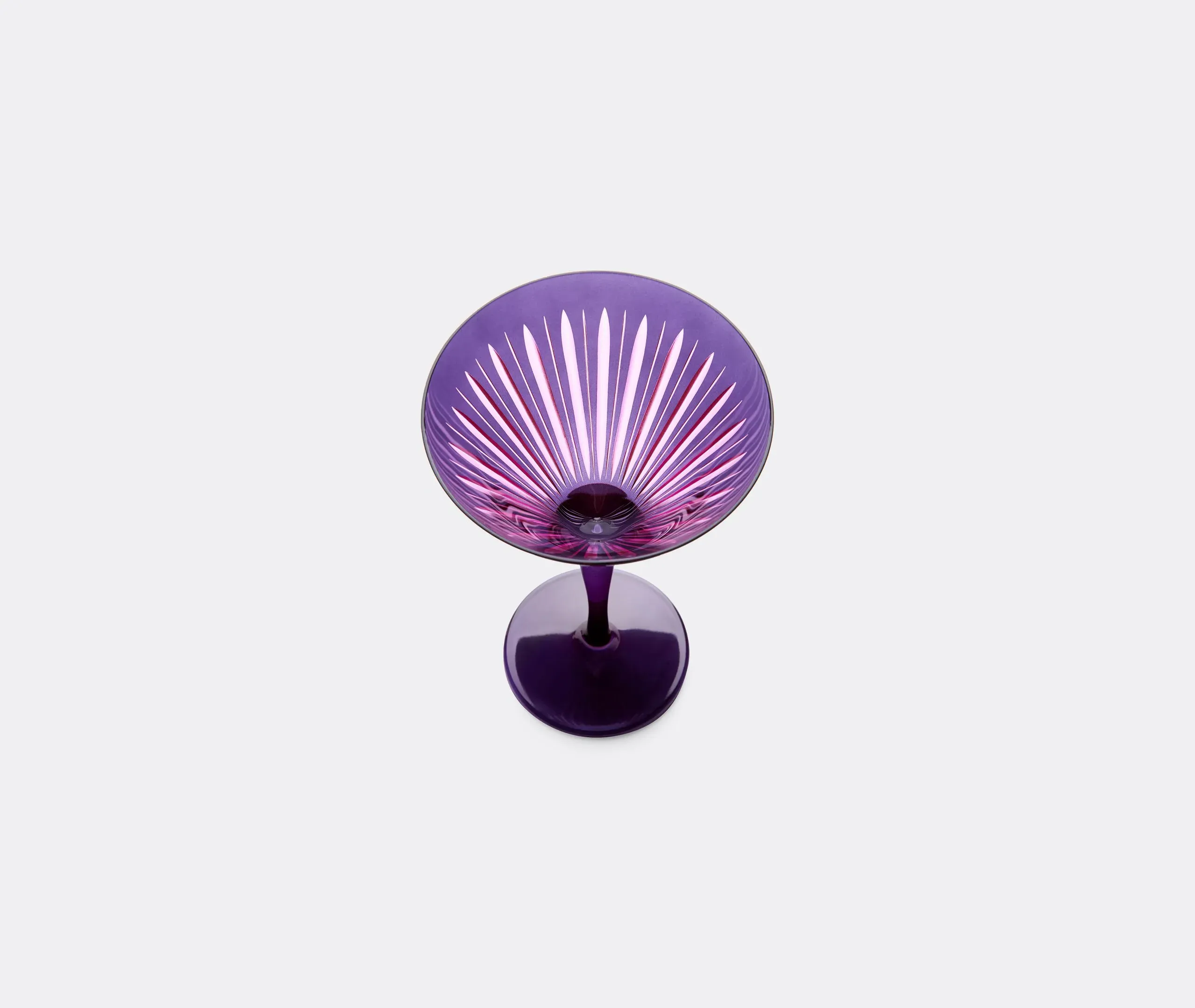 4-Piece Martini Glass Set - Purple, Glass