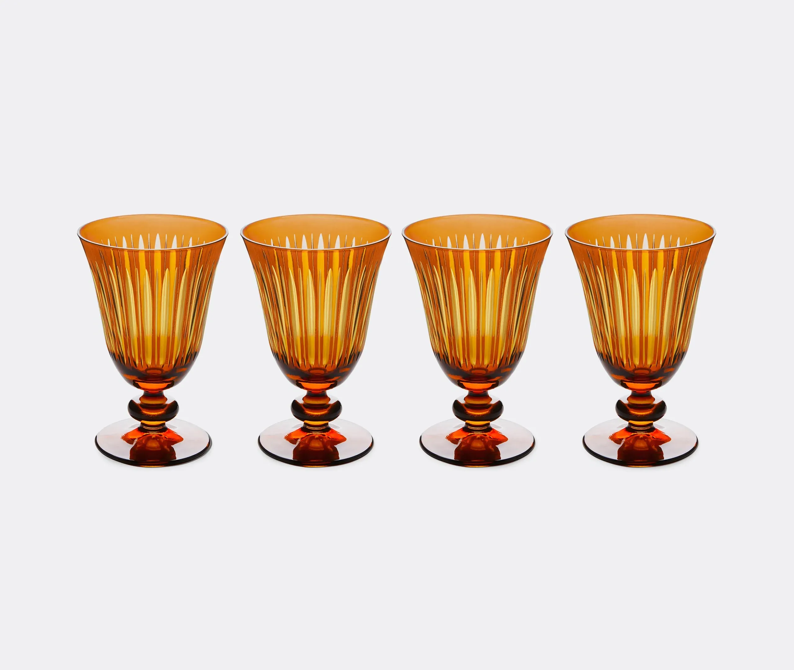 4-Piece Wine Glass Set - Amber, Glass image