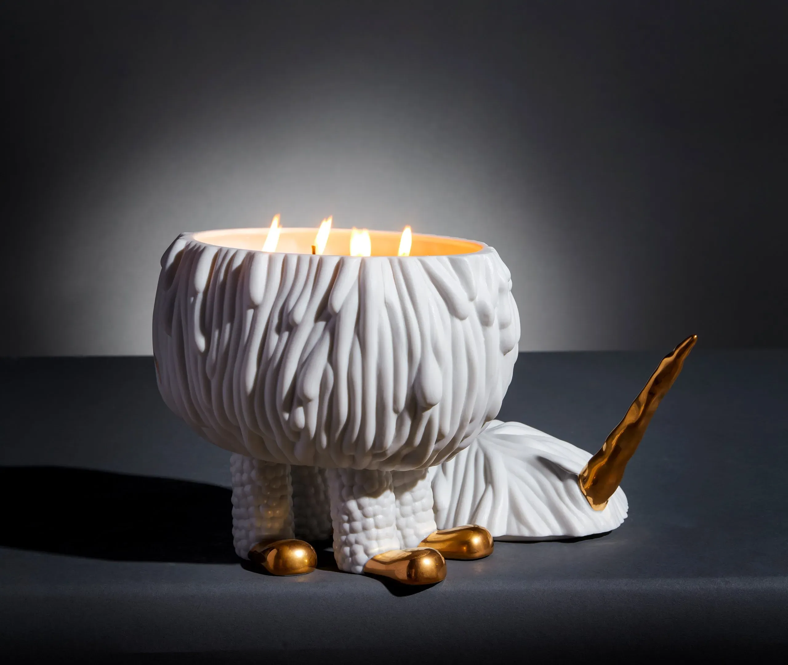4-Wick Mojave Unicorn Candle - White, Porcelain