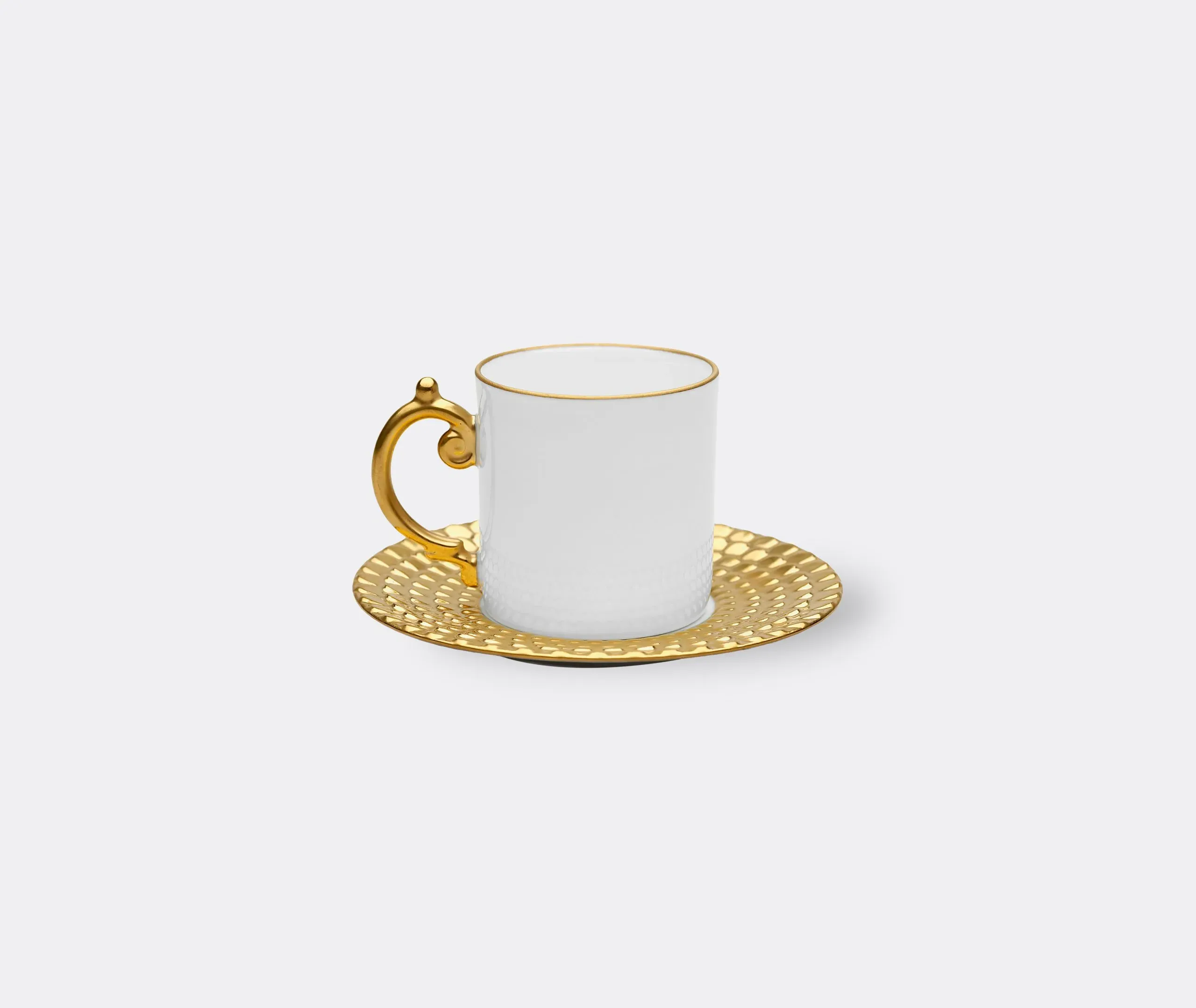 Aegean Espresso Cup and Saucer - Gold, Porcelain