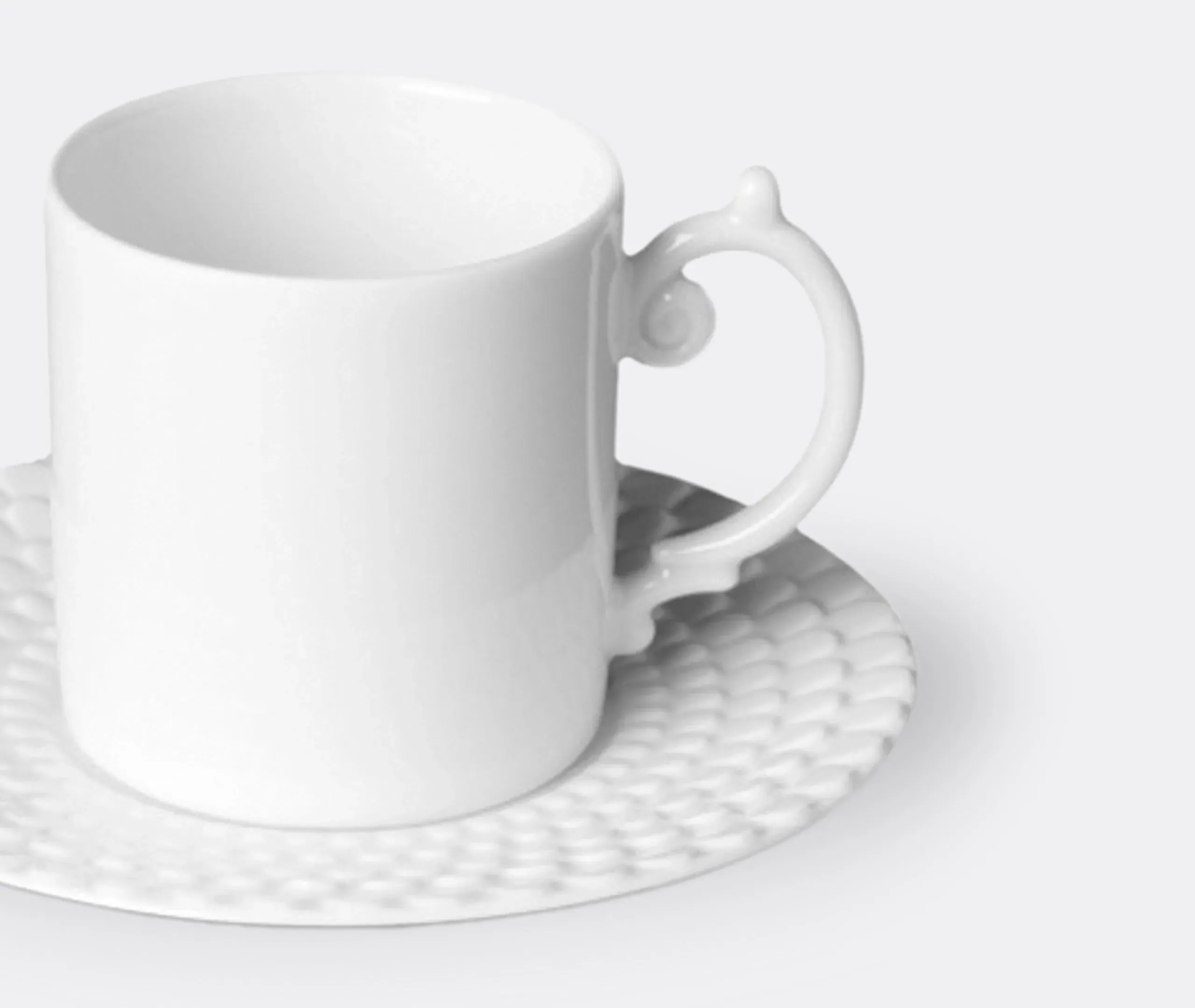 Aegean Espresso Cup and Saucer - White, Porcelain