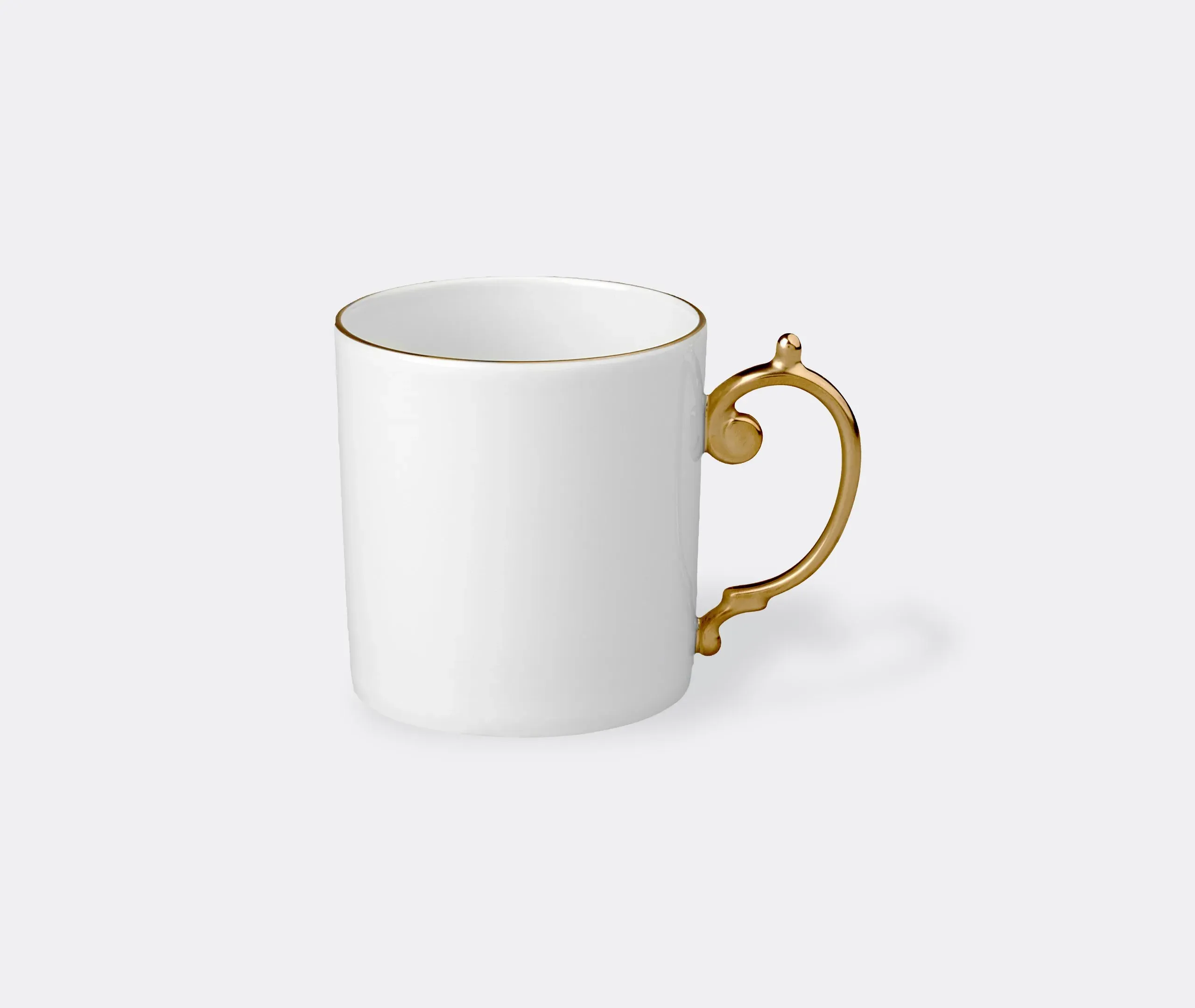 Aegean Mug with Gold Handle - White, Porcelain