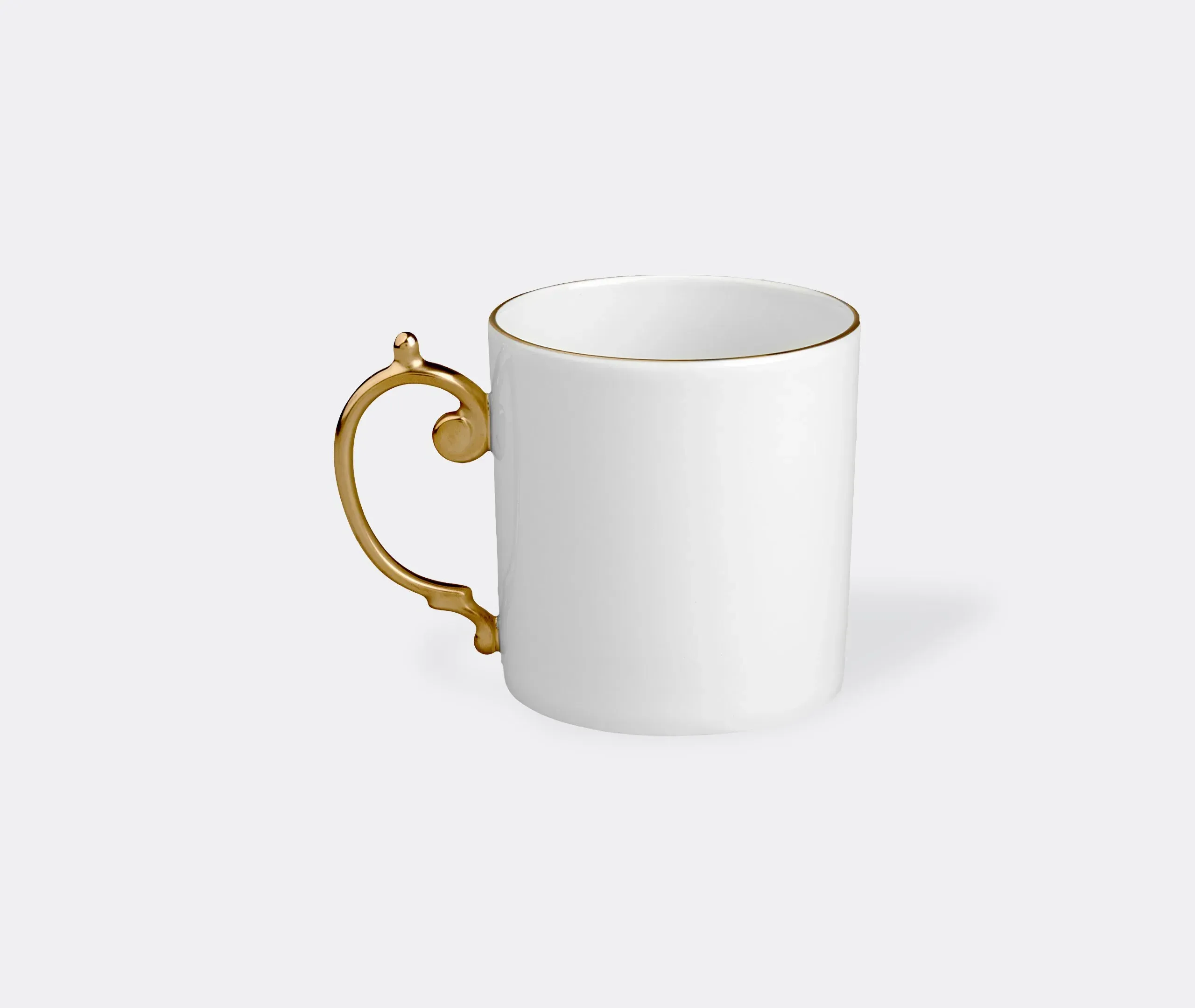 Aegean Mug with Gold Handle - White, Porcelain image