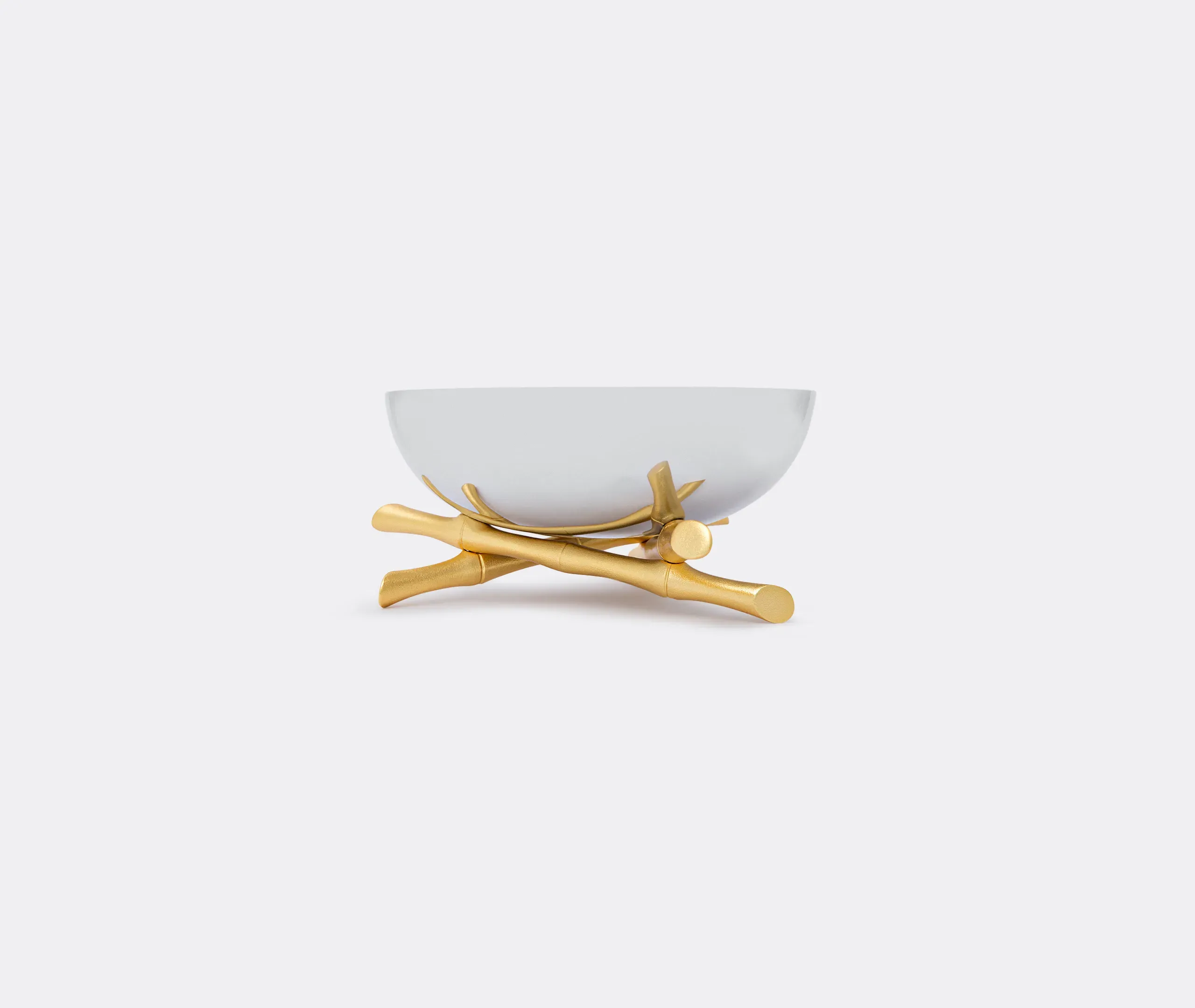 Bambou Large Serving Bowl - Gold, Stainless Steel