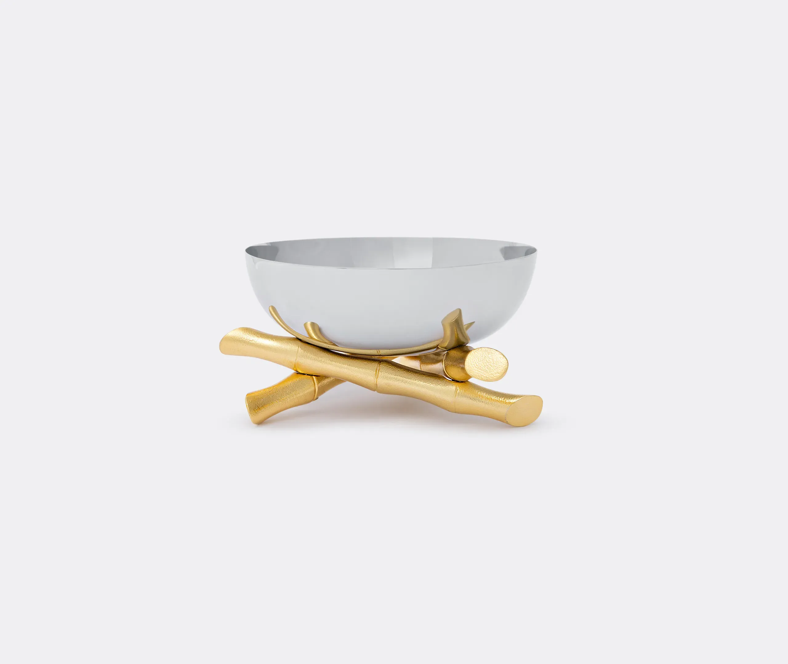 Bambou Medium Decorative Bowl - Gold, Stainless Steel
