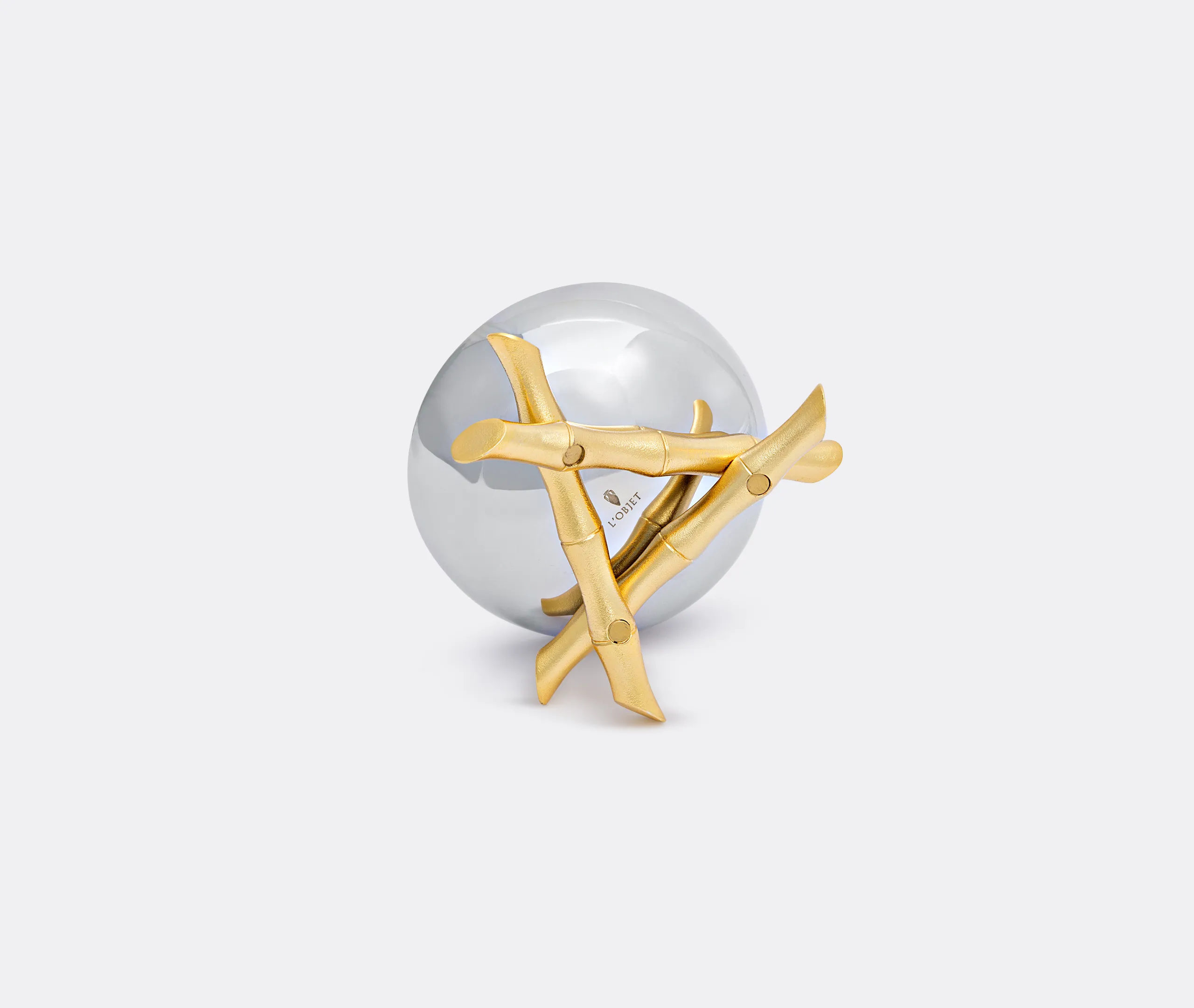 Bambou Medium Decorative Bowl - Gold, Stainless Steel