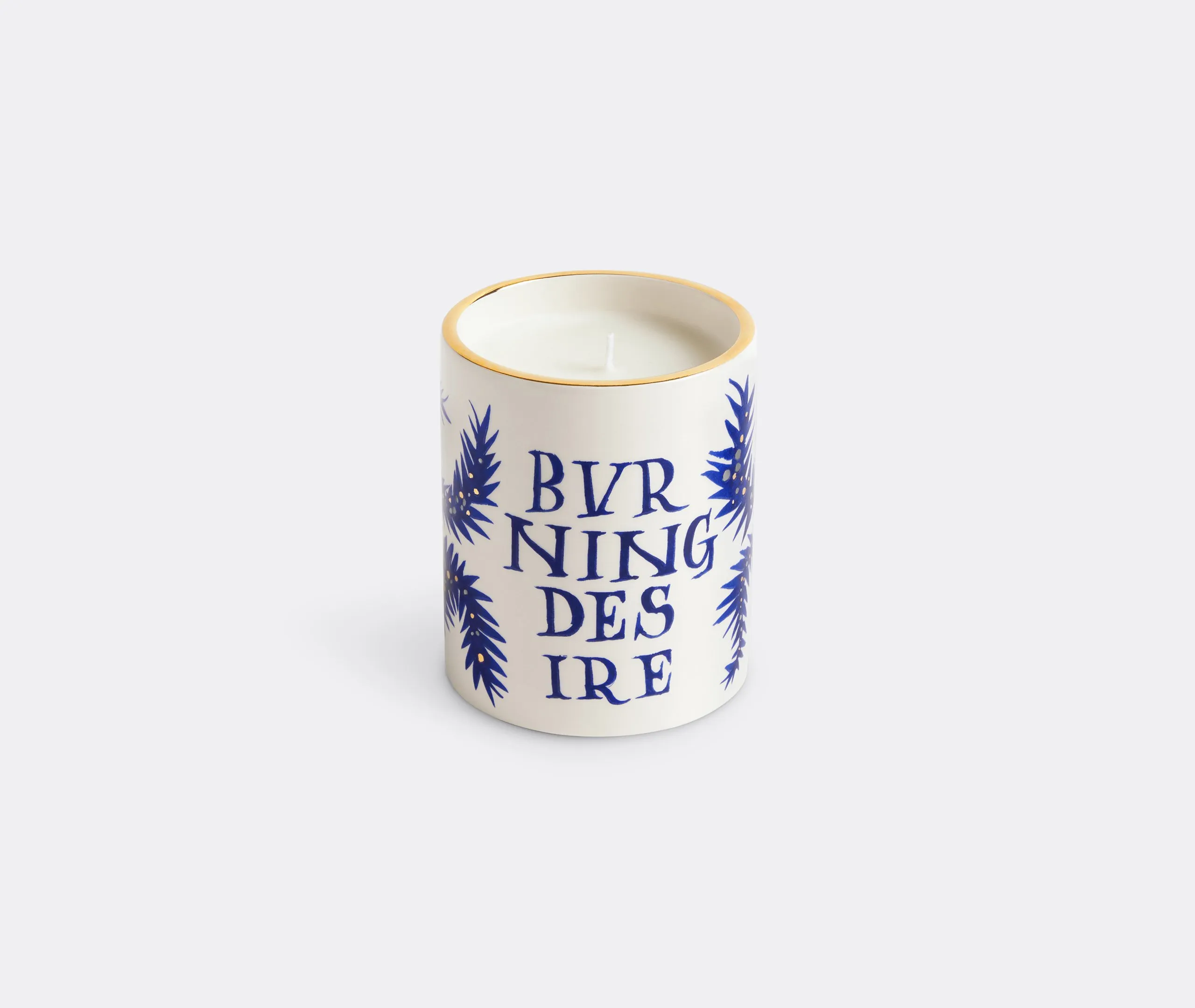Burning Desire Scented Candle - White, Blue