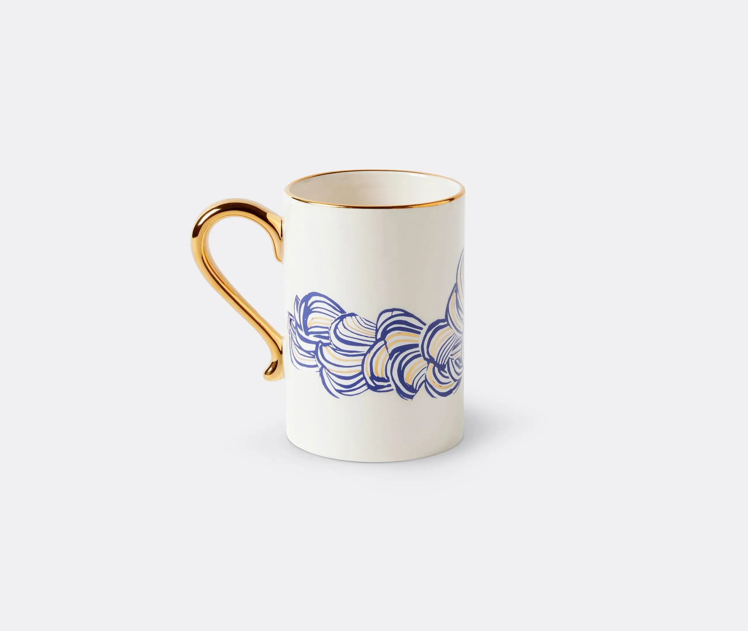 Ceramic Mug with Gold Accents - Multicolor