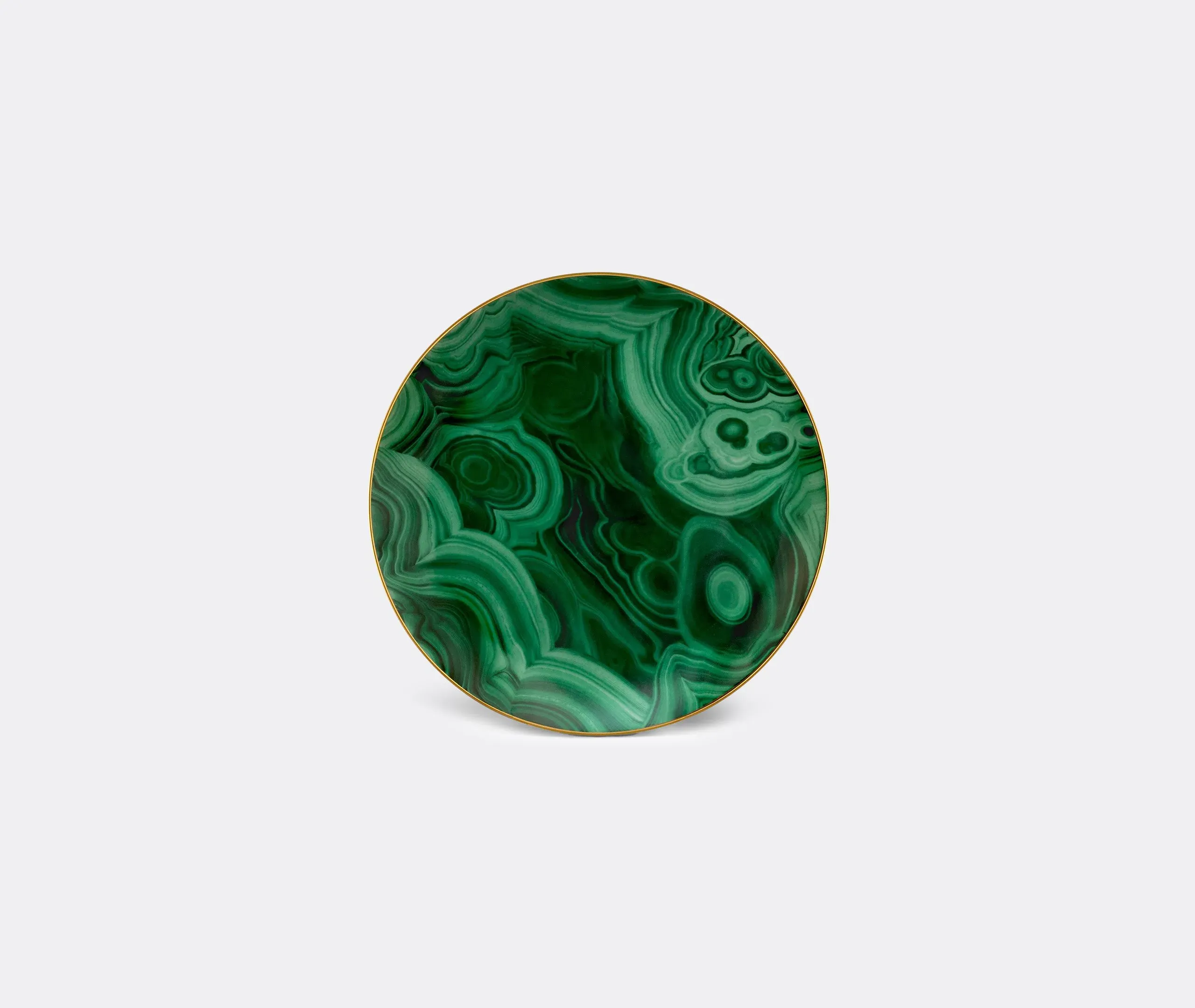 Charger Plate with Gilded Rim - Green, Malachite image