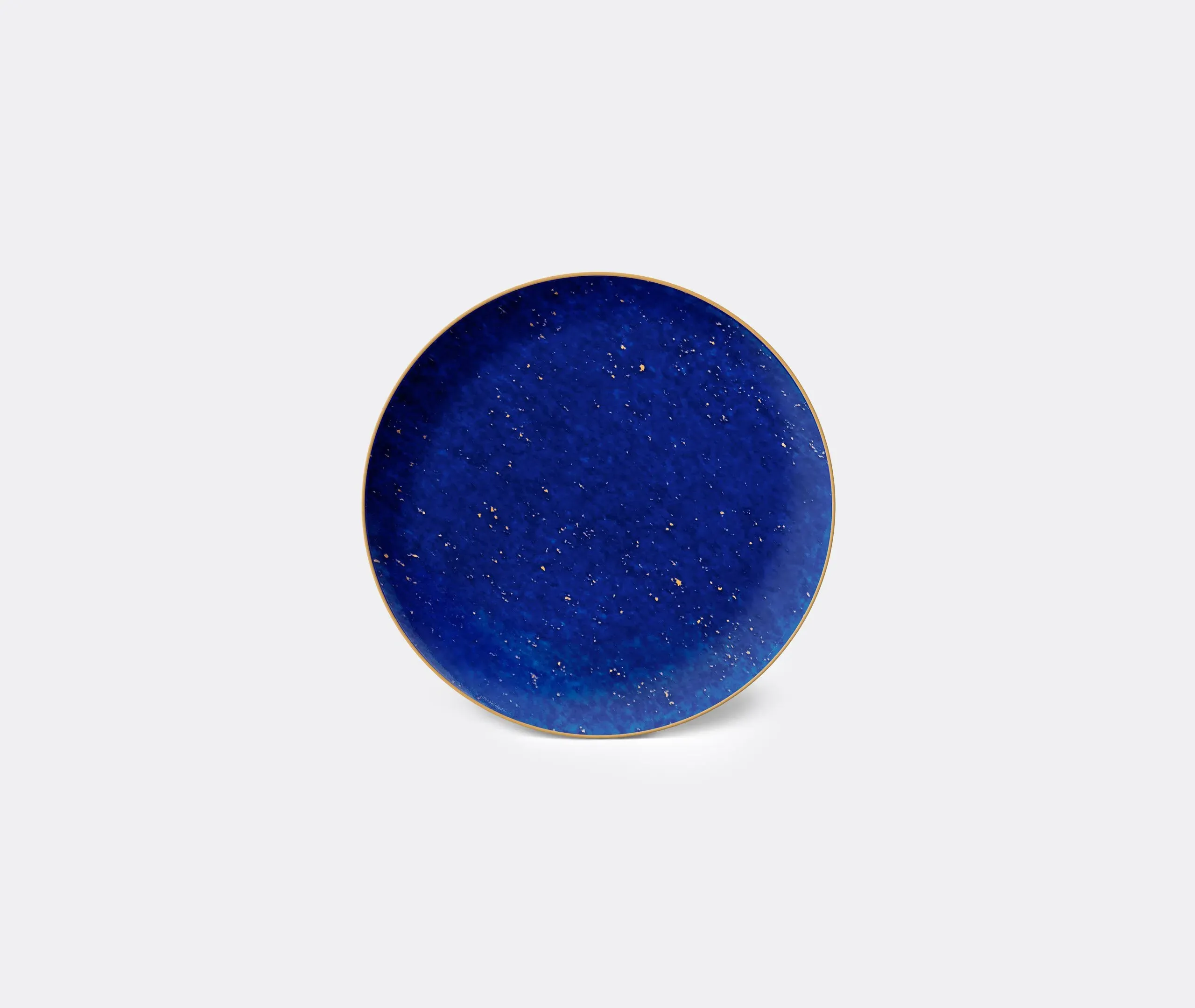 Charger Plate with Gold Rim - Blue, Ceramic image
