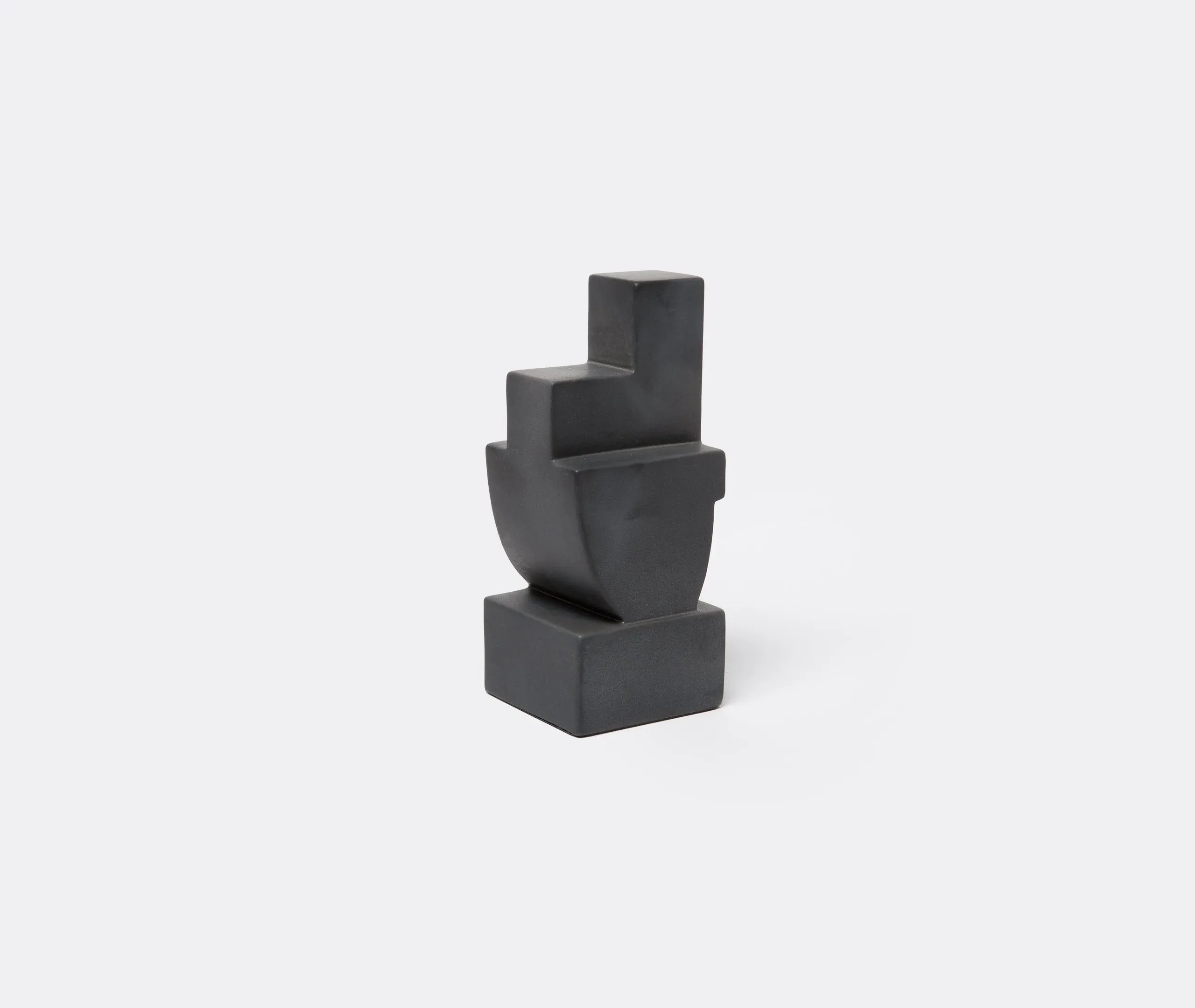 Cubisme Bookend - Black, Earthenware