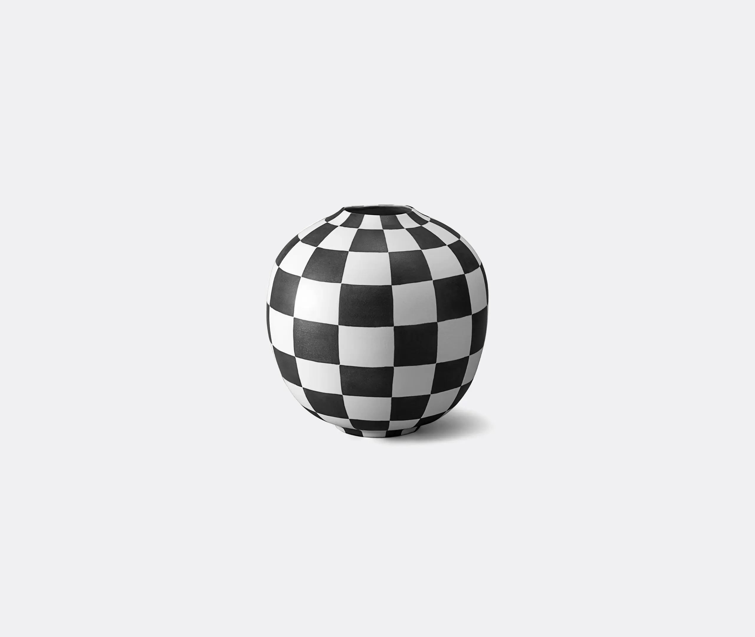 Damier Large Orb Vase - Black and White product