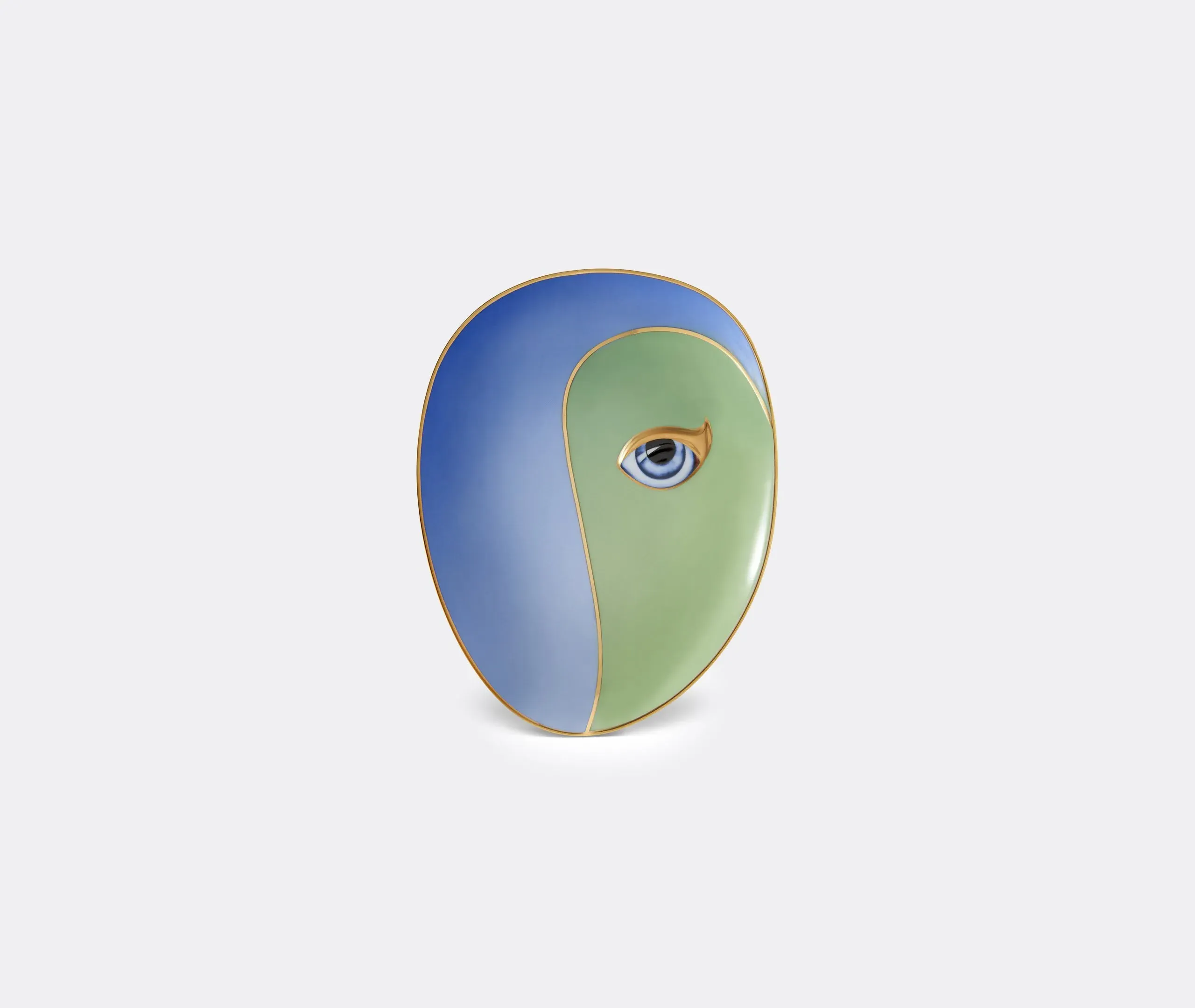 Decorative Vide Poche with Gold Eye - Blue Green
