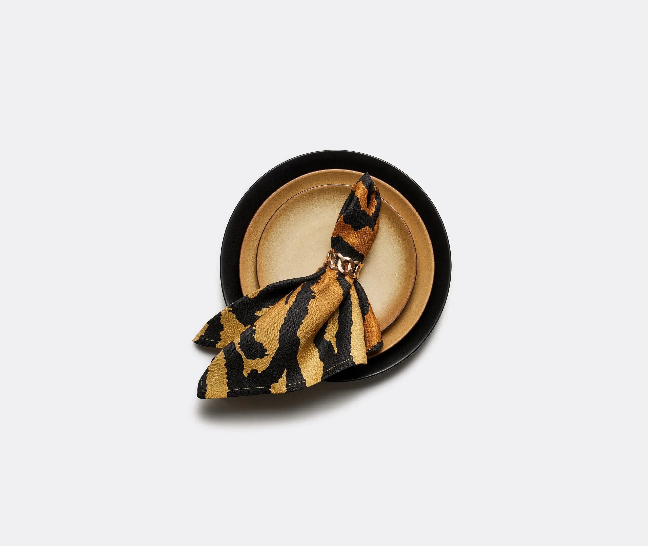 Dessert Plate Handcrafted - Leather, Stoneware