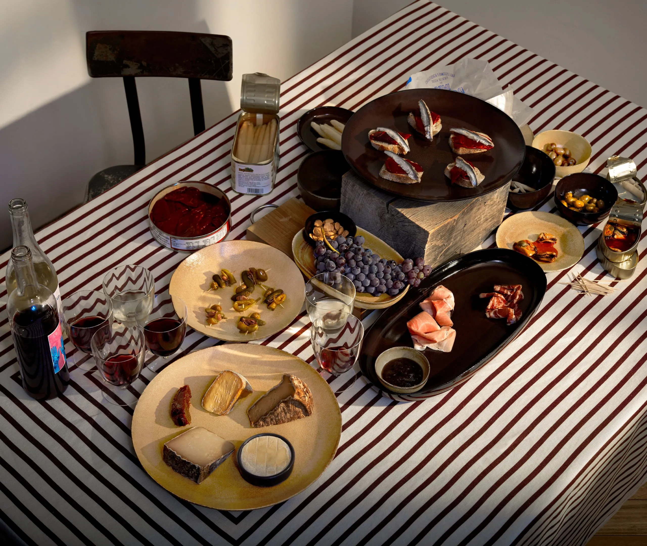 Dessert Plate Handcrafted - Leather, Stoneware