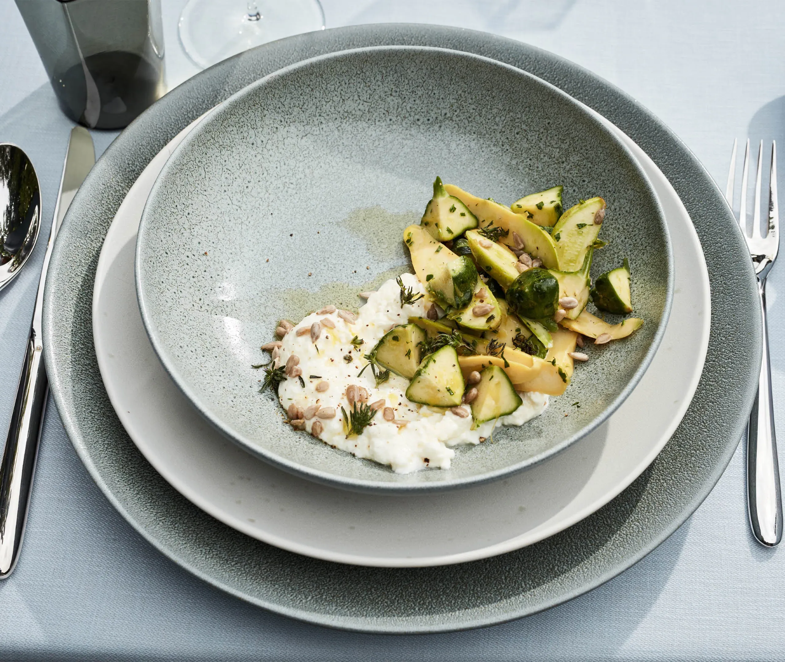 Dessert Plate Handcrafted - Seafoam, Stoneware
