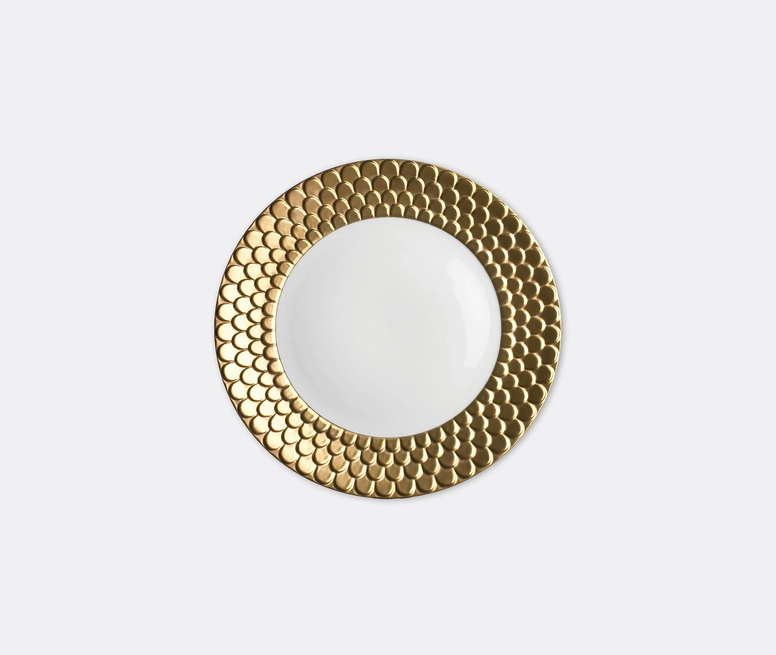 Dinner Plate with Wave Design - Gold, Porcelain image