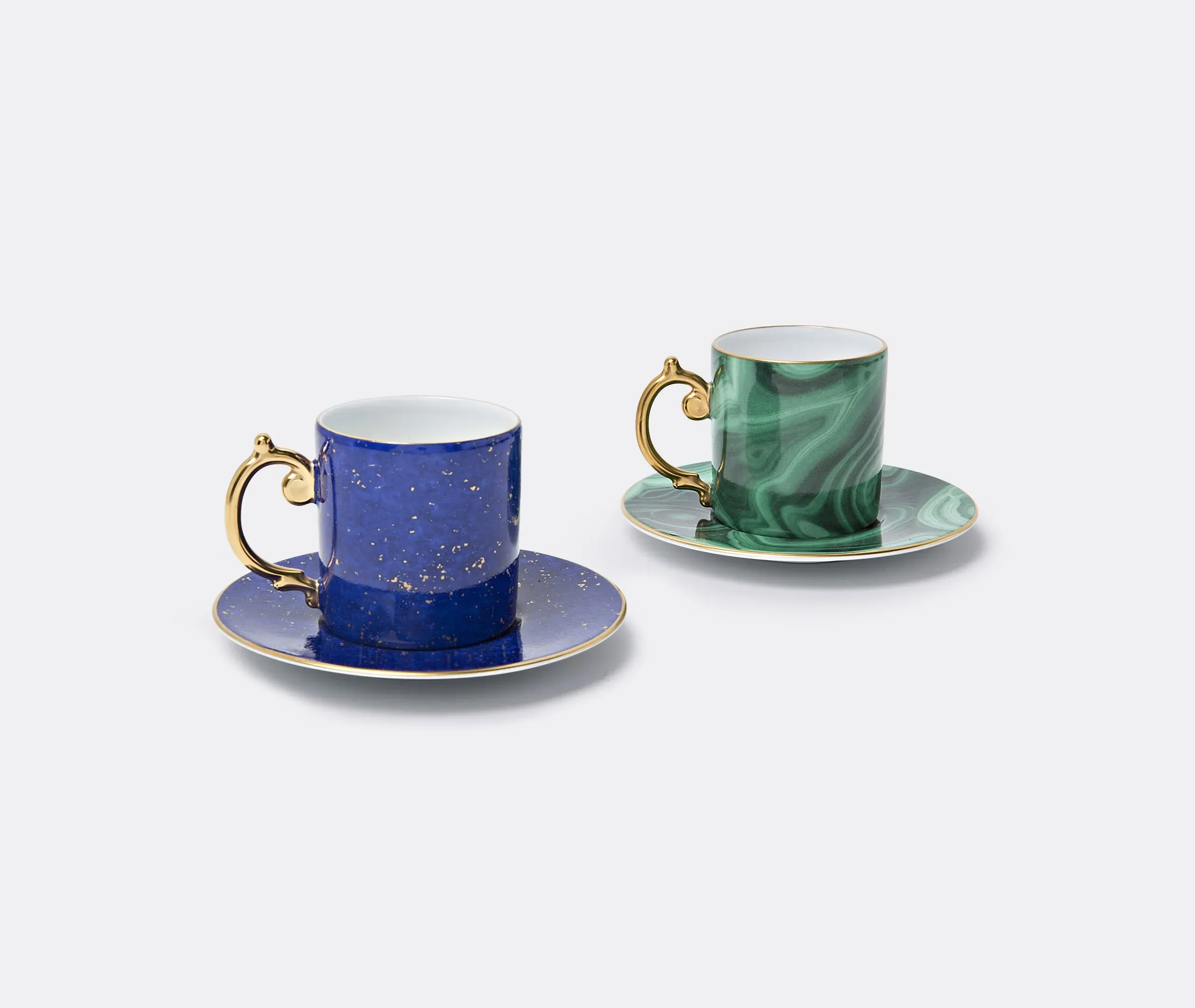 Espresso Cup & Saucer Set - Blue, Porcelain