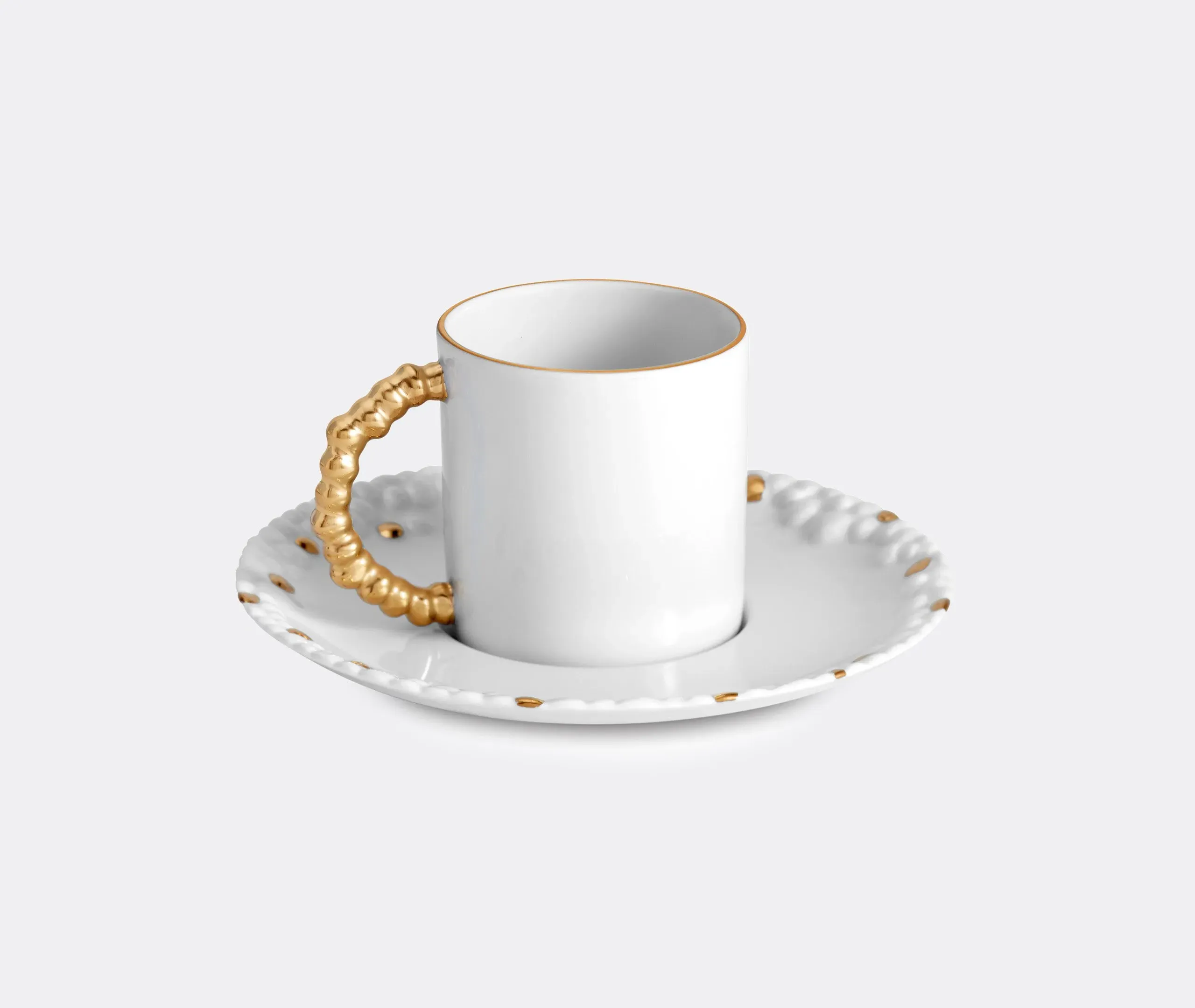 Espresso Cup & Saucer Set - Gold, Porcelain
