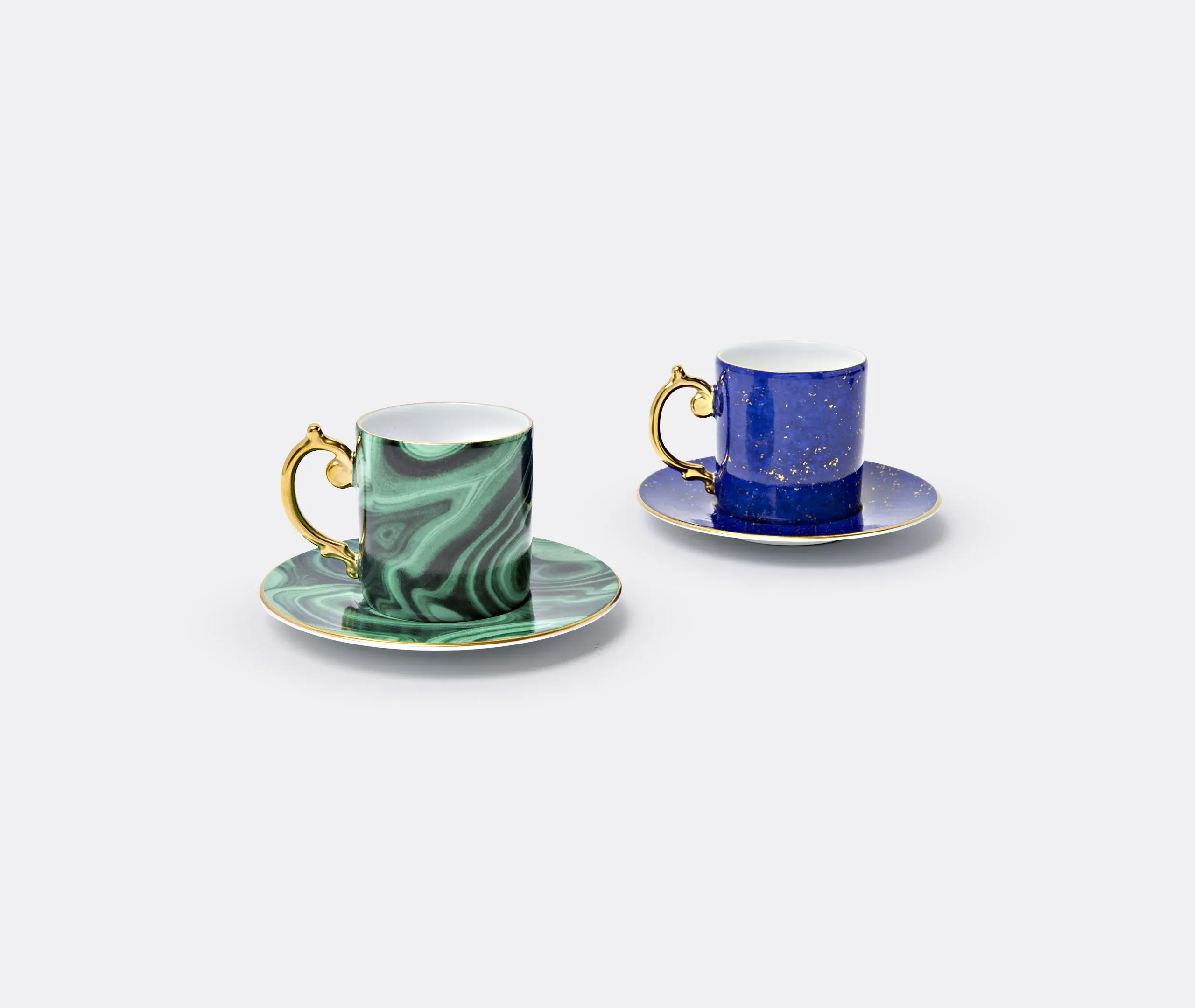 Espresso Cup & Saucer Set - Green, Porcelain