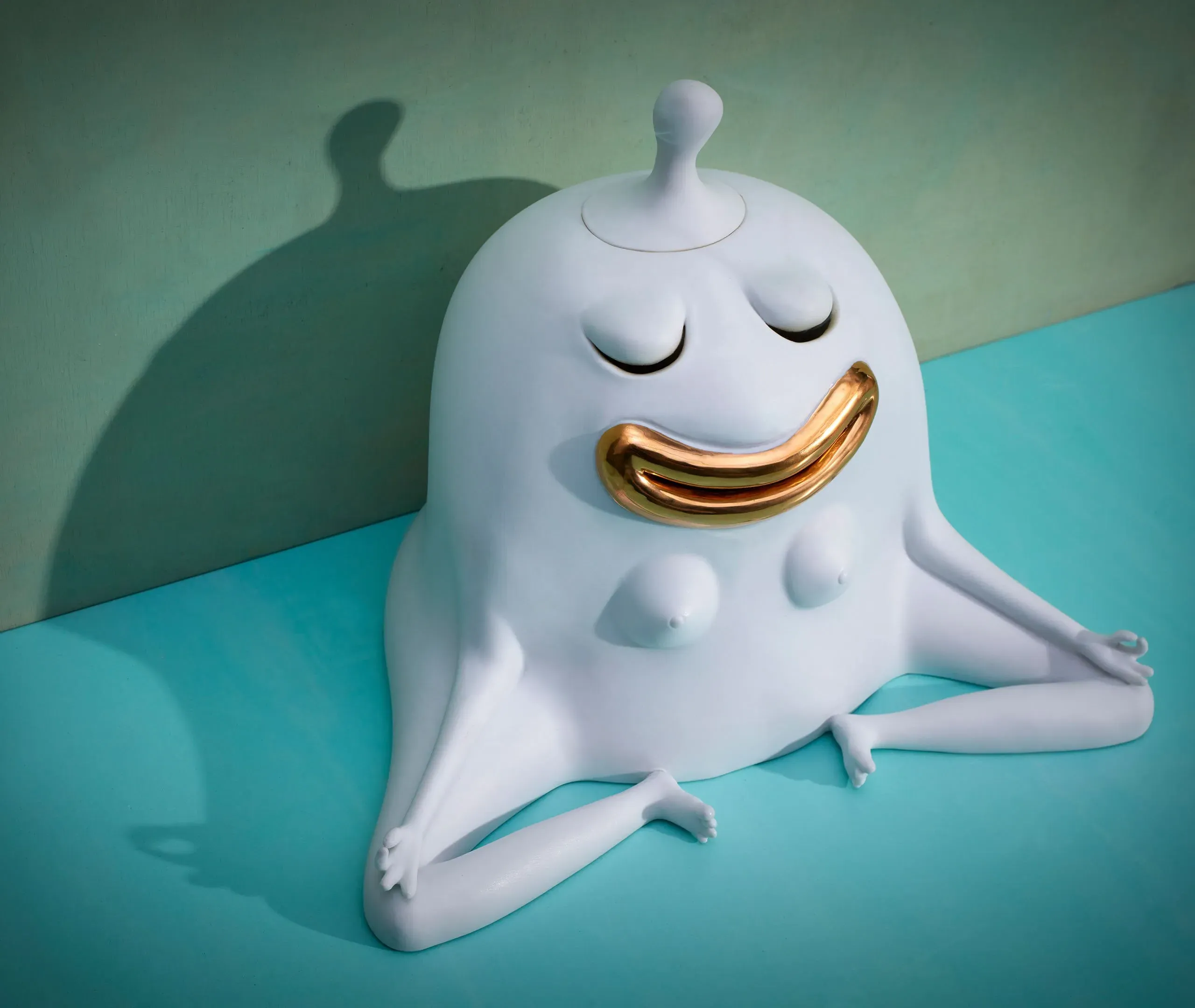 Haas Meditator Incense Burner - White, Porcelain