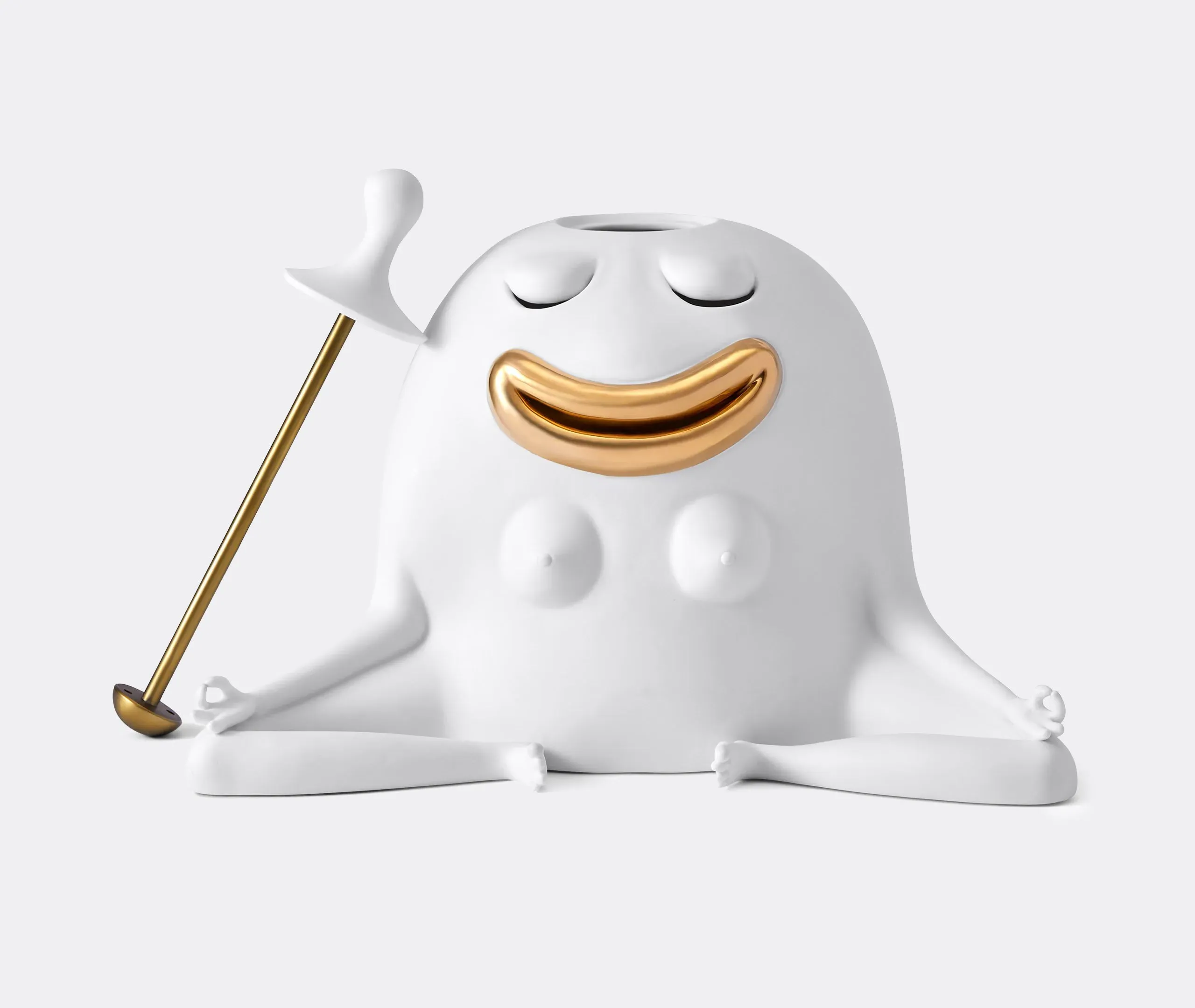 Haas Meditator Incense Burner - White, Porcelain