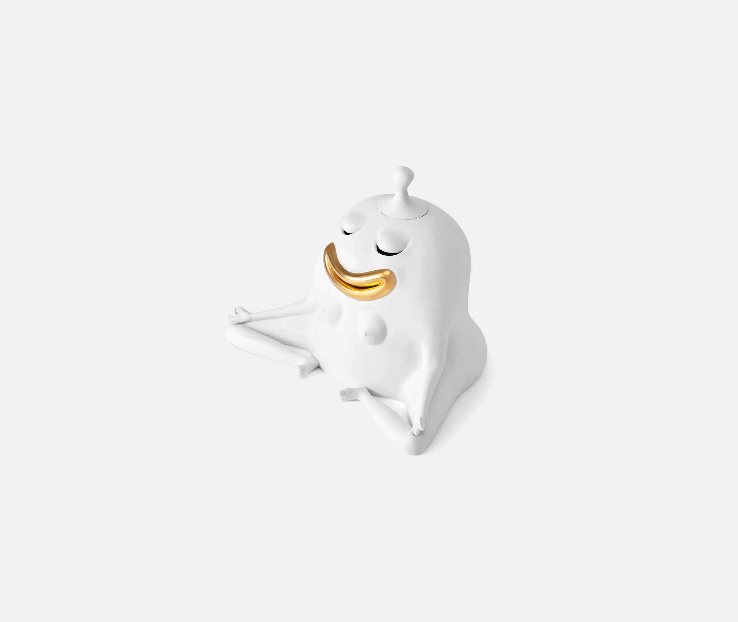 Haas Meditator Incense Burner - White, Porcelain