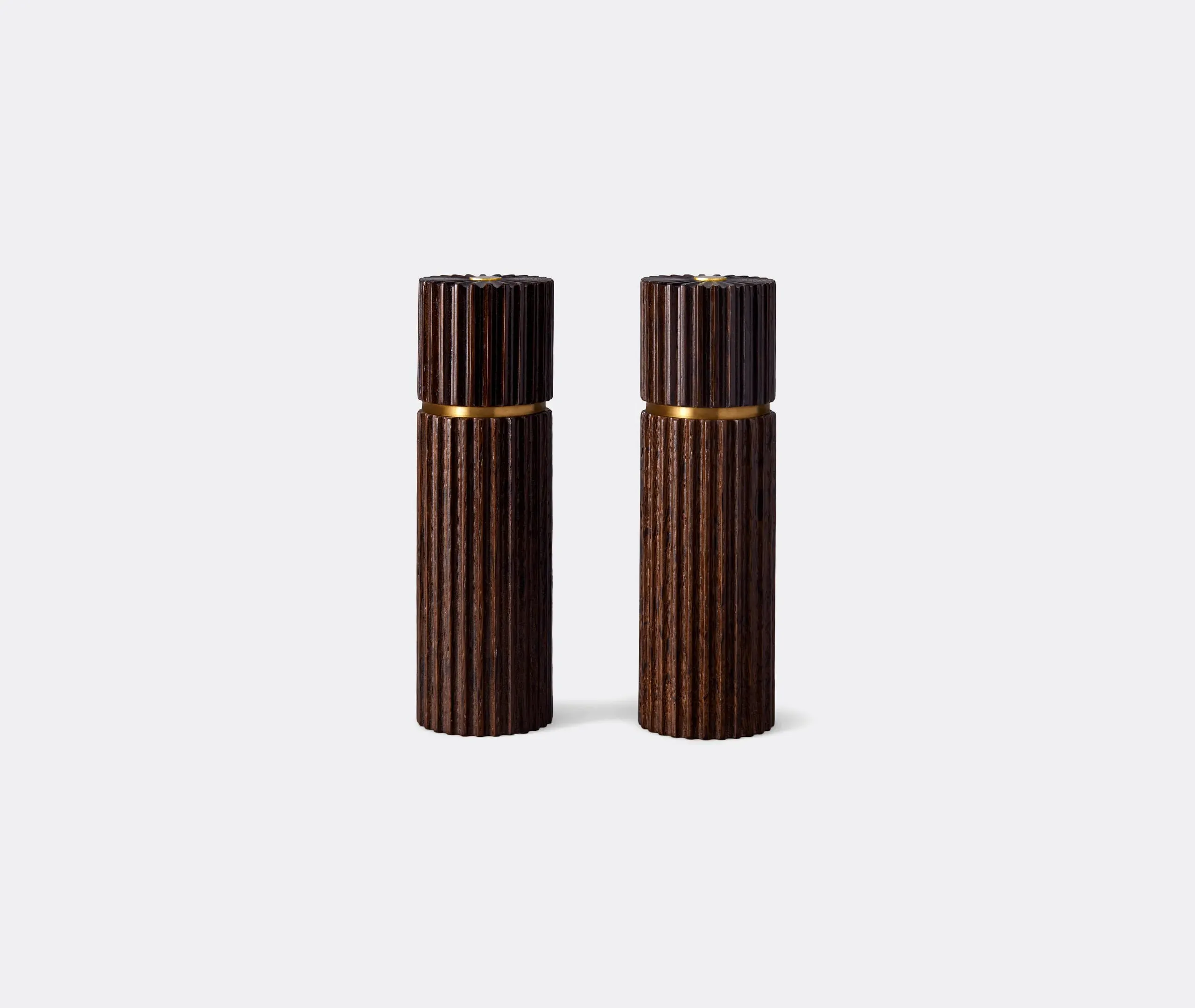Ionic Wood Salt and Pepper Mill Set of Two - Oak product