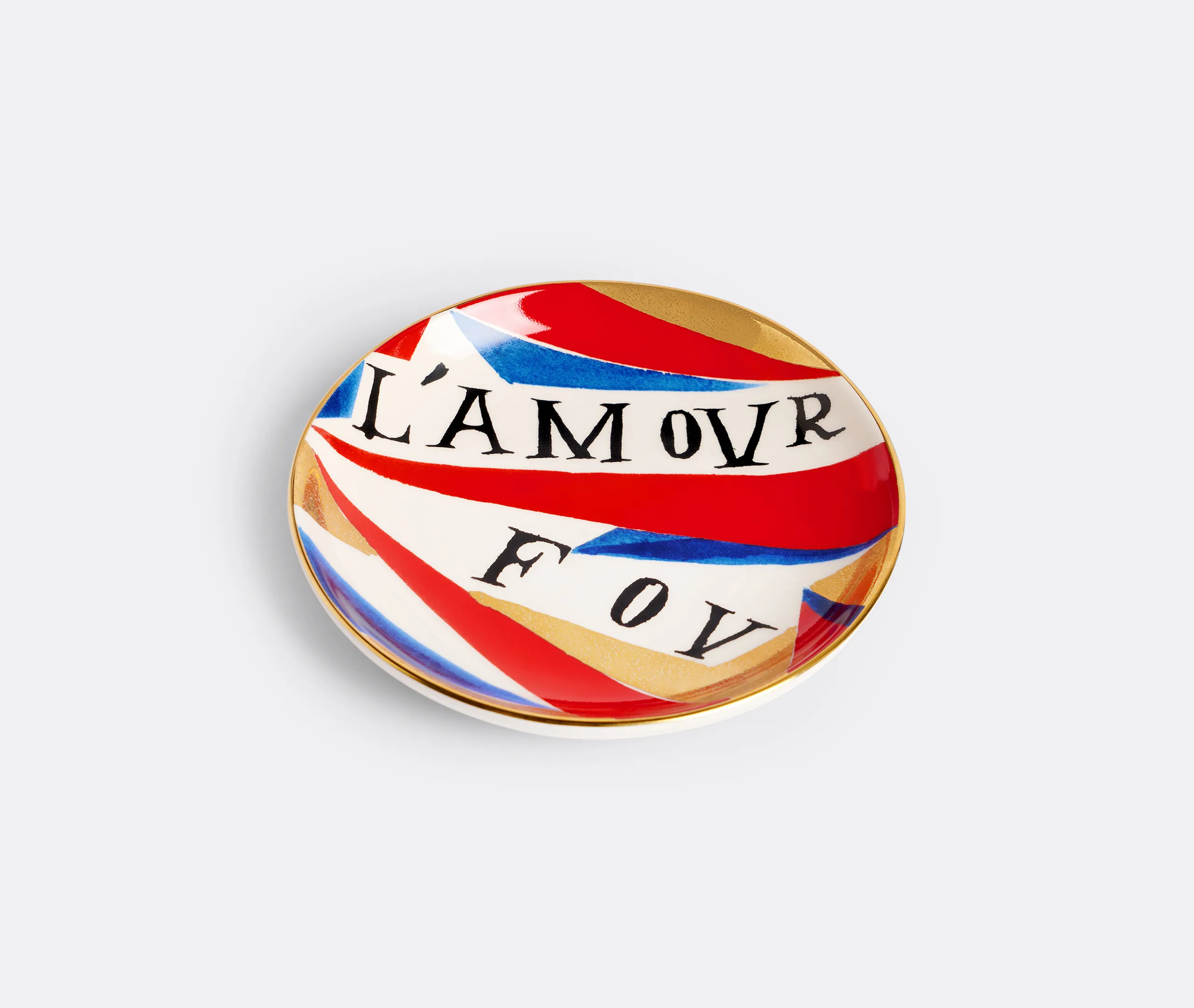 L'Amour Fou Vide Poche Plate - Multicolor, Gold alternate view