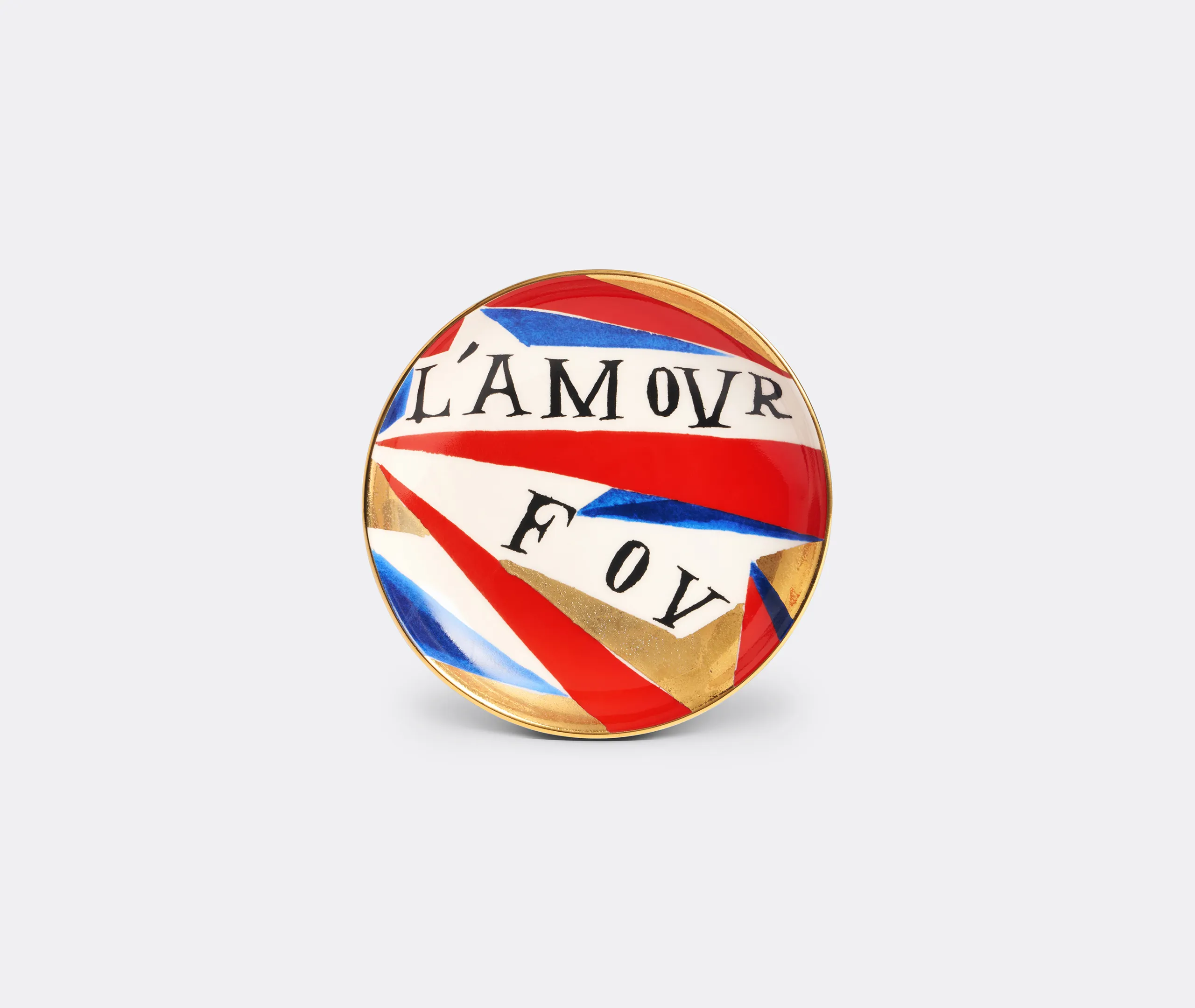 L'Amour Fou Vide Poche Plate - Multicolor, Gold product