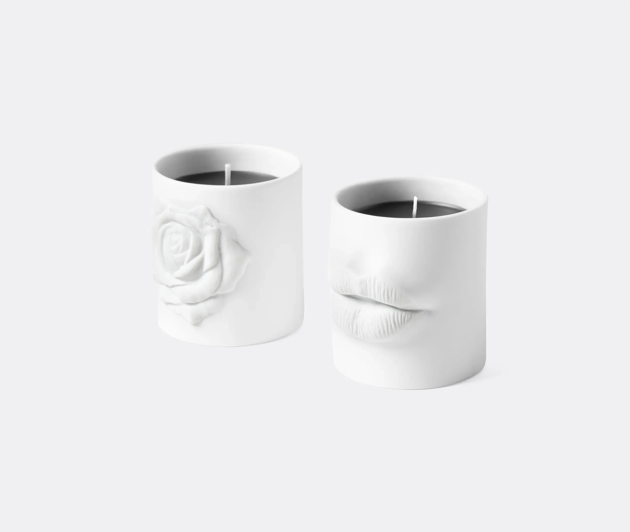 Le Duo Candle Set of Two - White, Bisque Porcelain alternate view