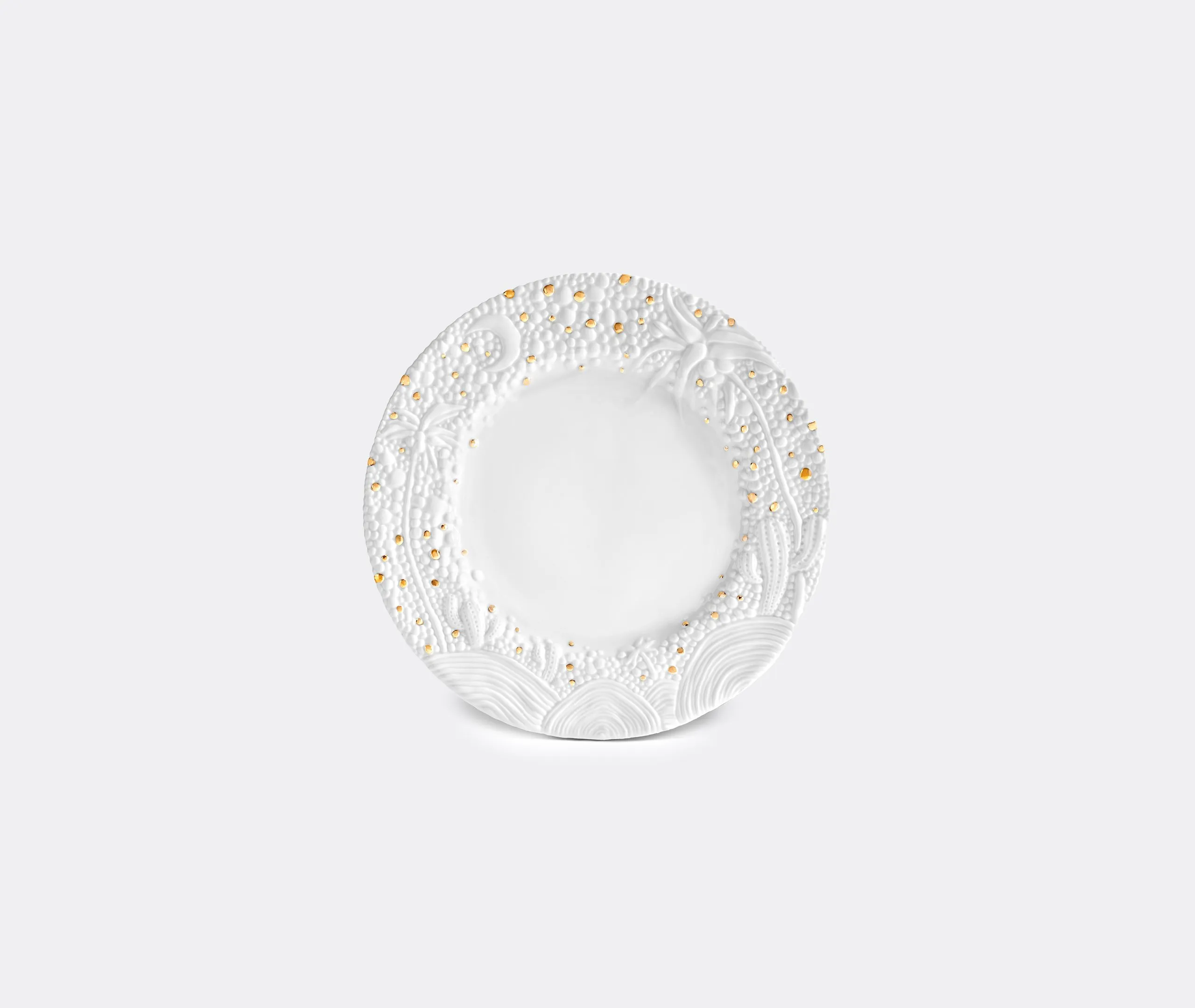 Mojave Charger Plate - White & Gold, Porcelain