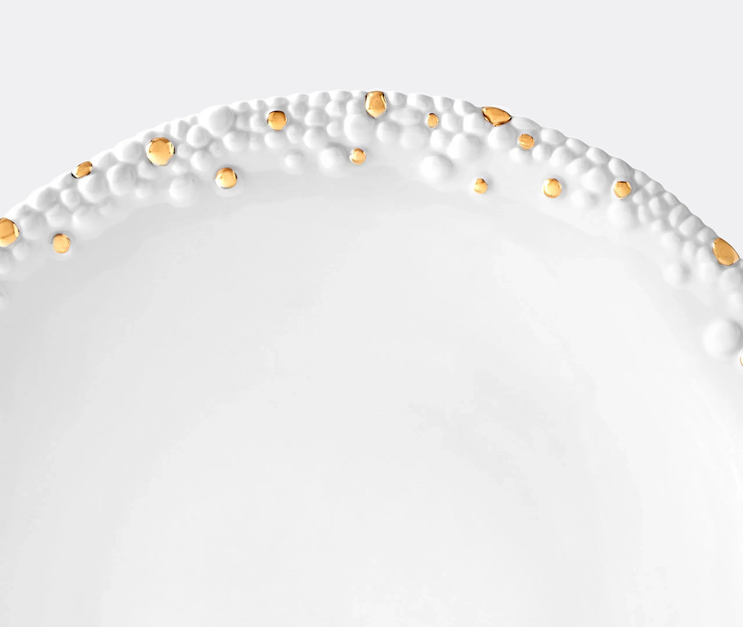 Mojave Dinner Plate - White & Gold, Porcelain