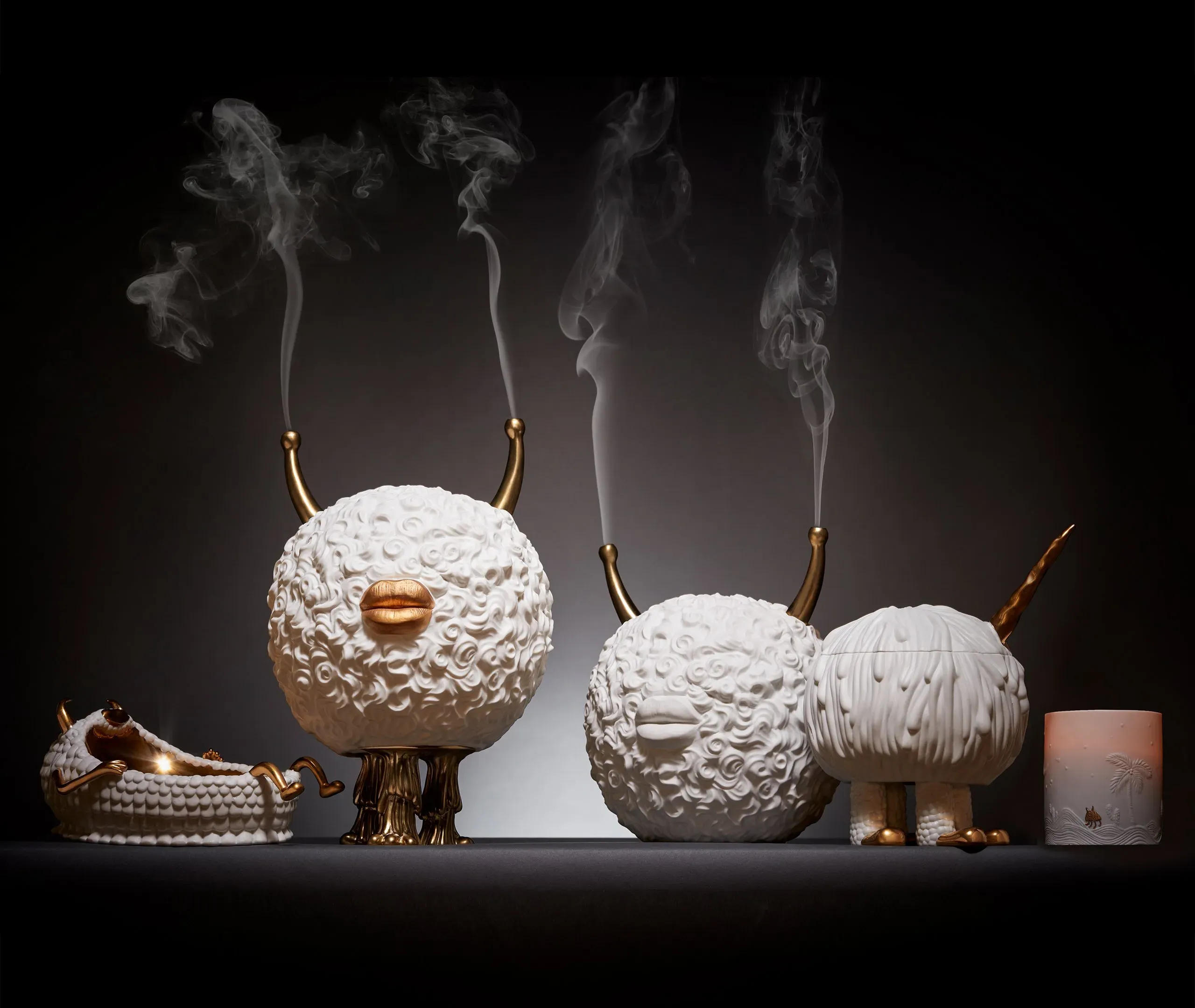 Monster Incense Burner - White, Porcelain