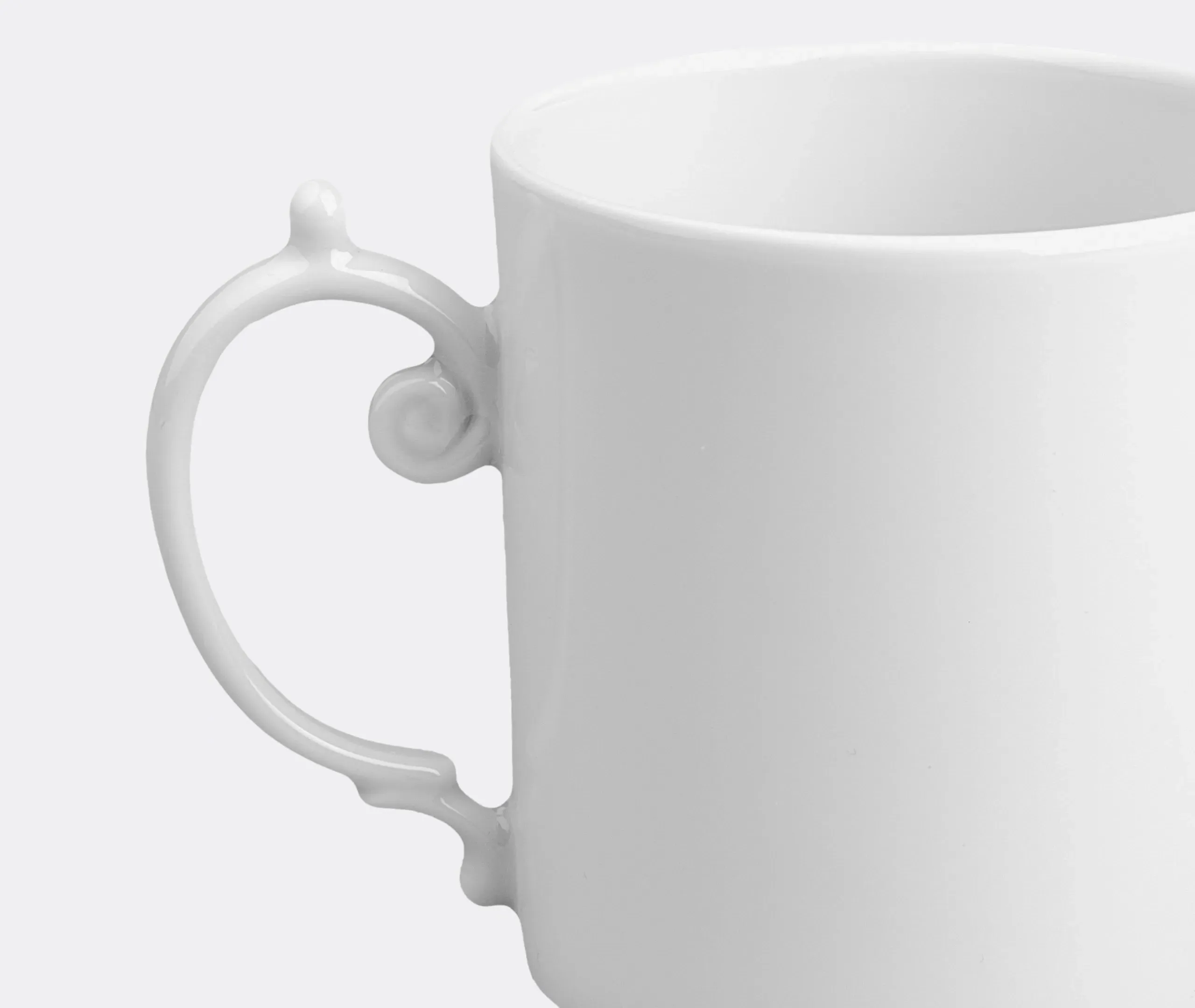 Mug with Wave Design - White, Porcelain