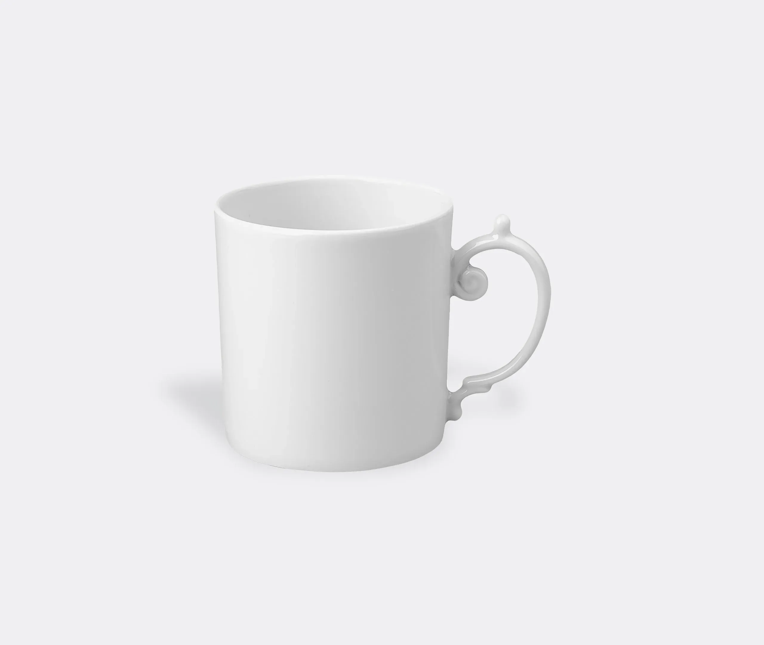 Mug with Wave Design - White, Porcelain