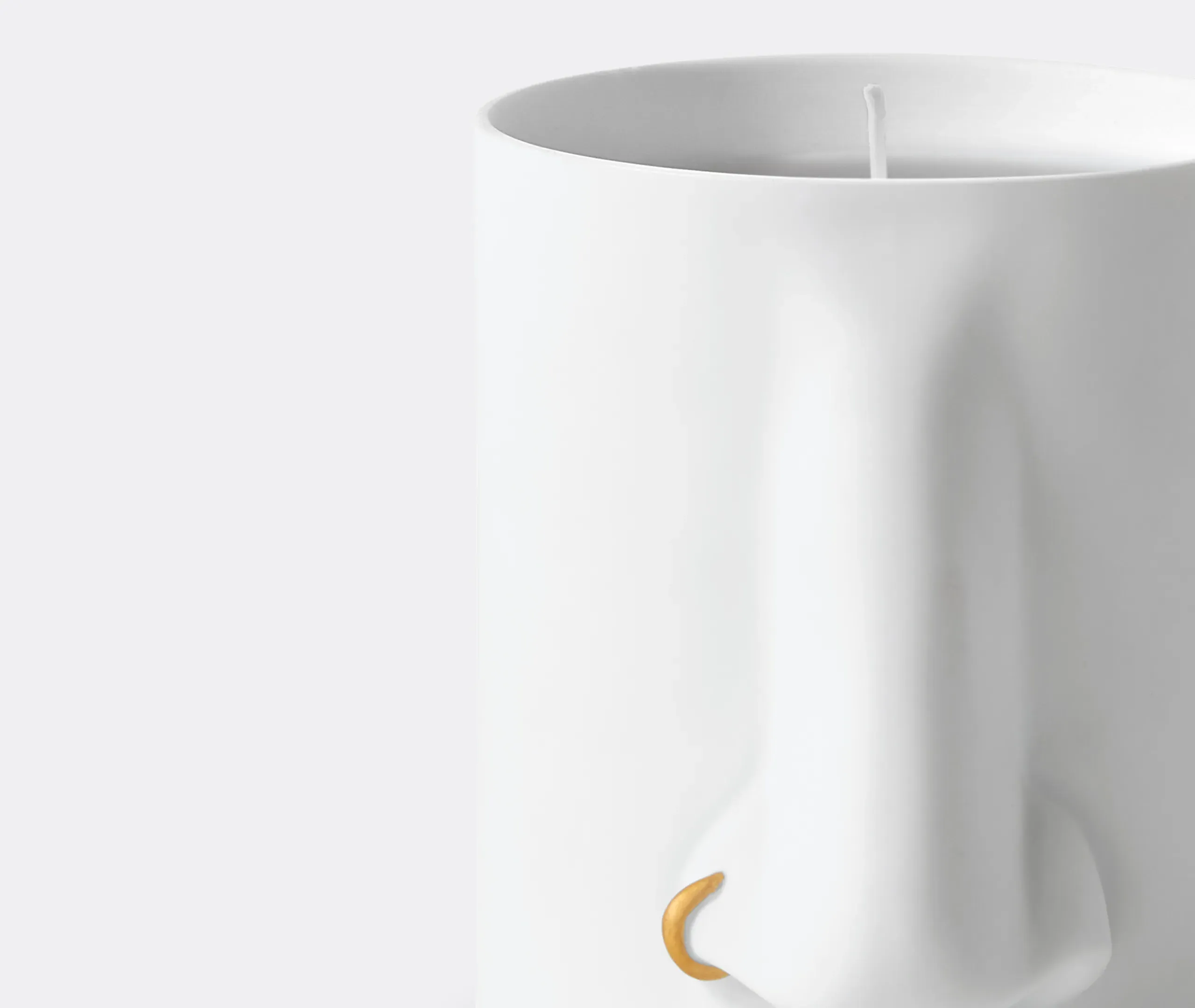 Nez Porcelain Candle Vessel - White alternate view