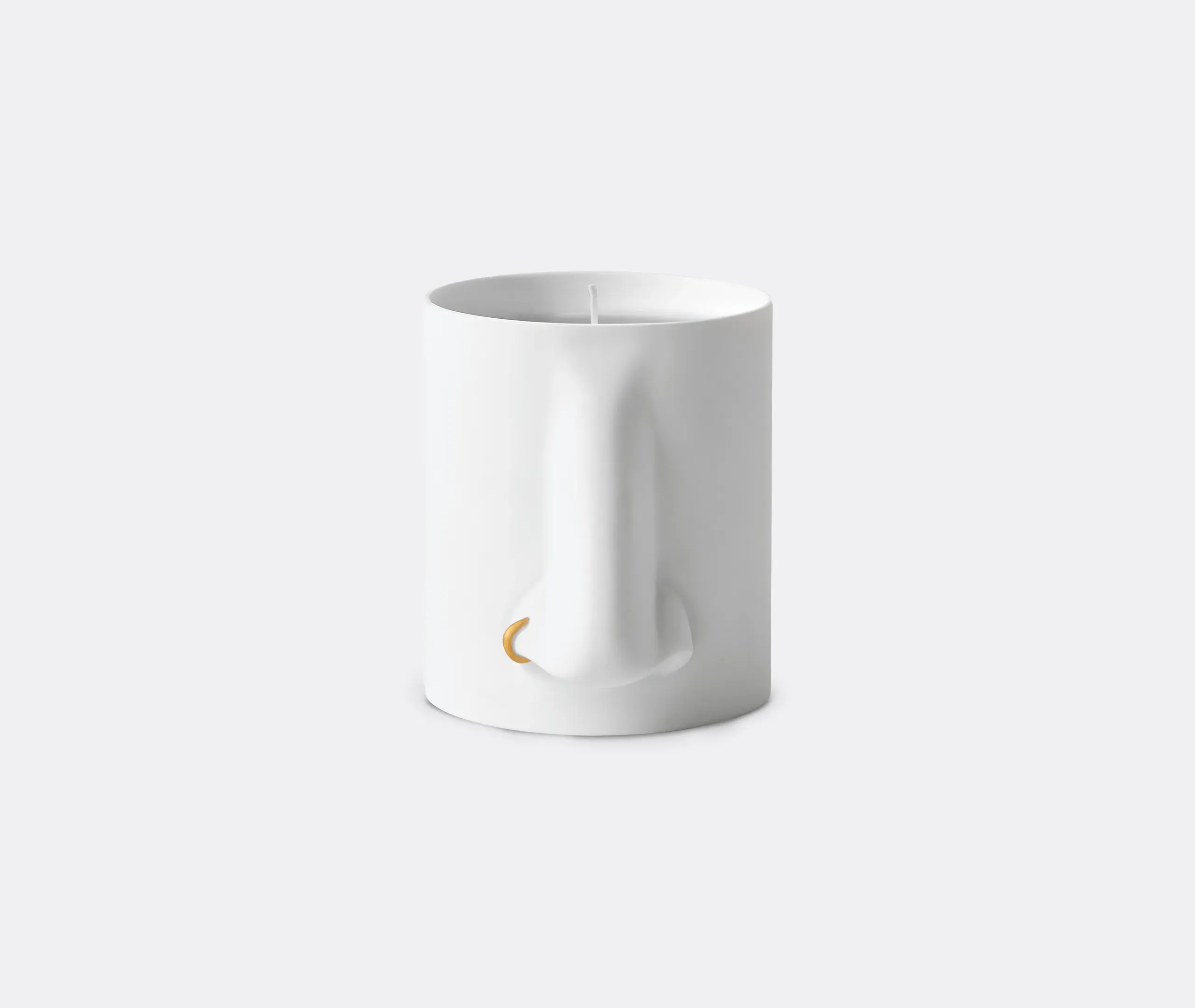 Nez Porcelain Candle Vessel - White product