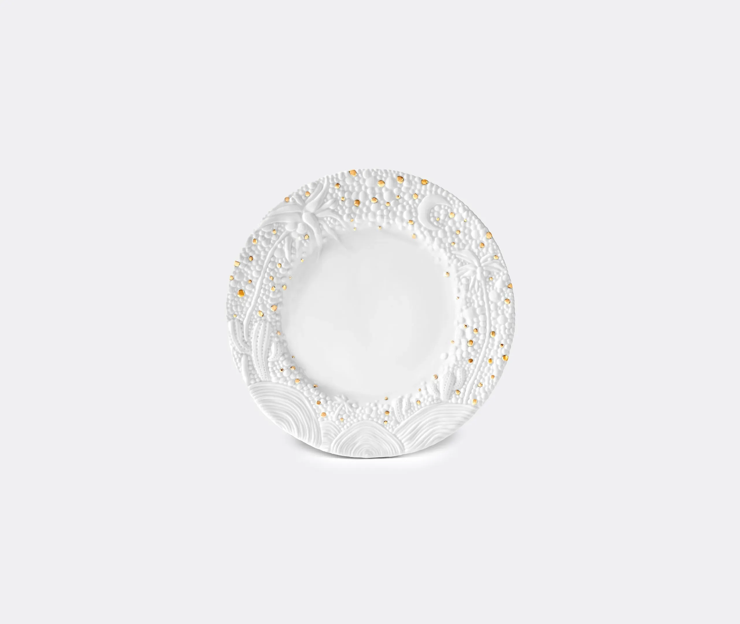 Oval Charger Plate with Gold Rim - White, Porcelain