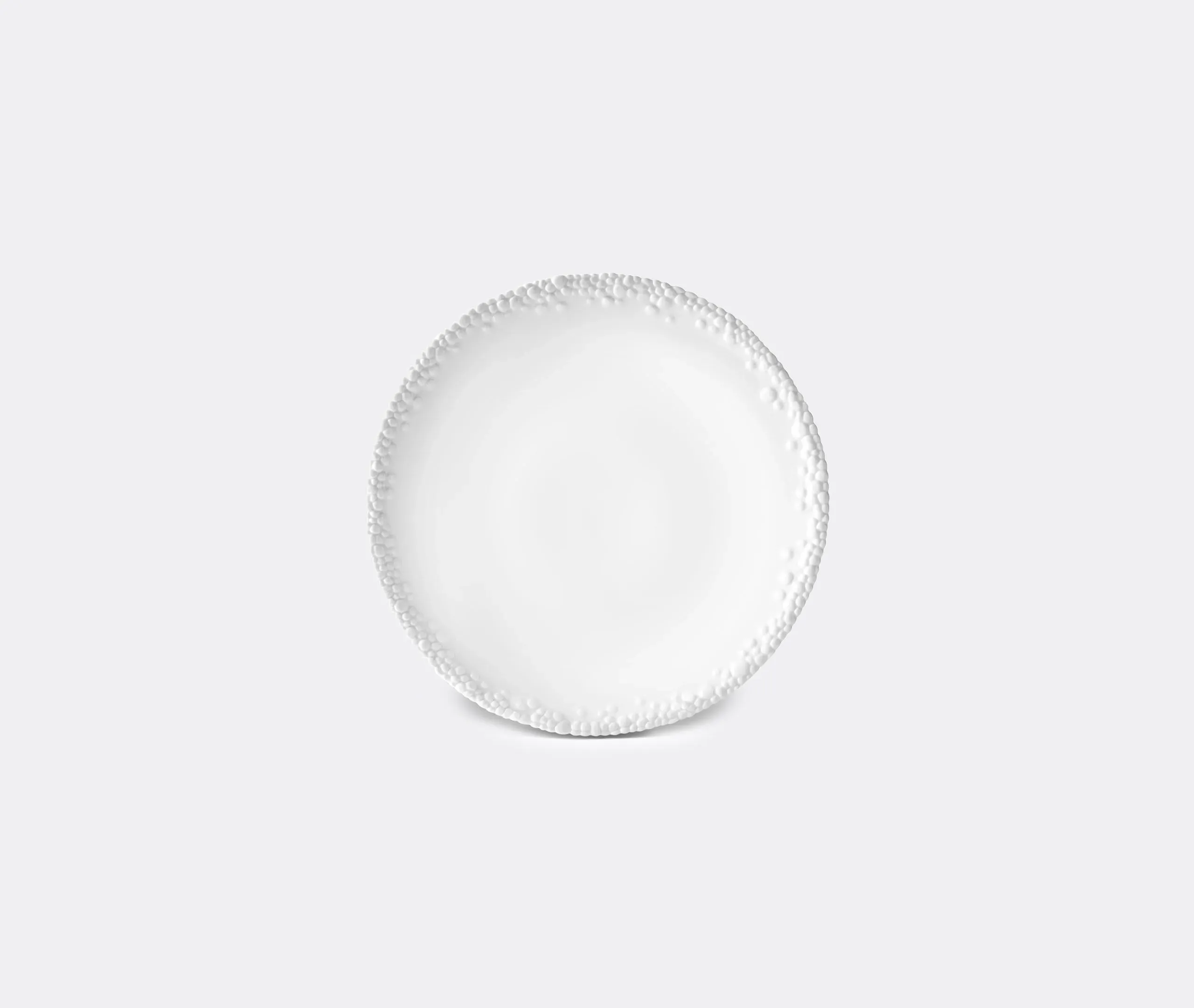 Oval Dinner Plate with Raised Pattern - White image