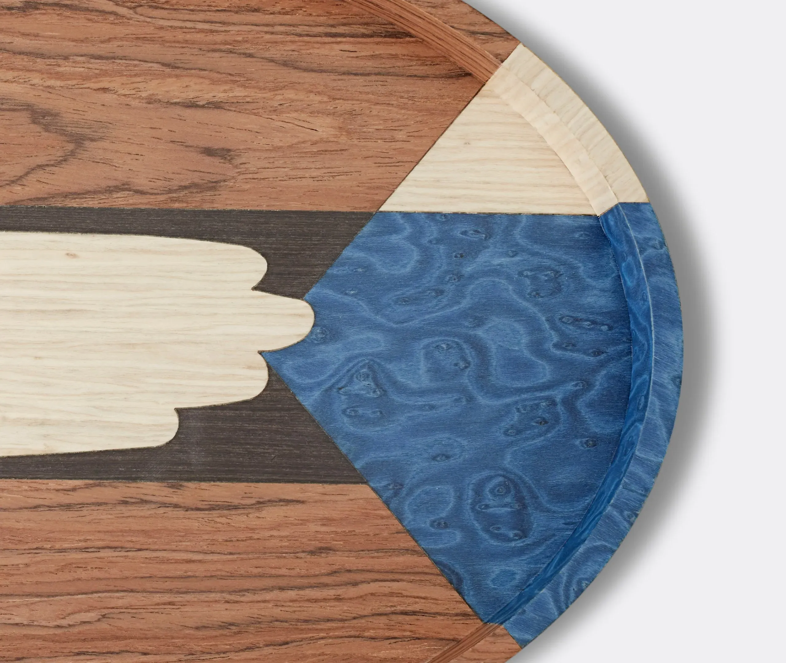 Oval Serving Tray - Multicolor, MDF