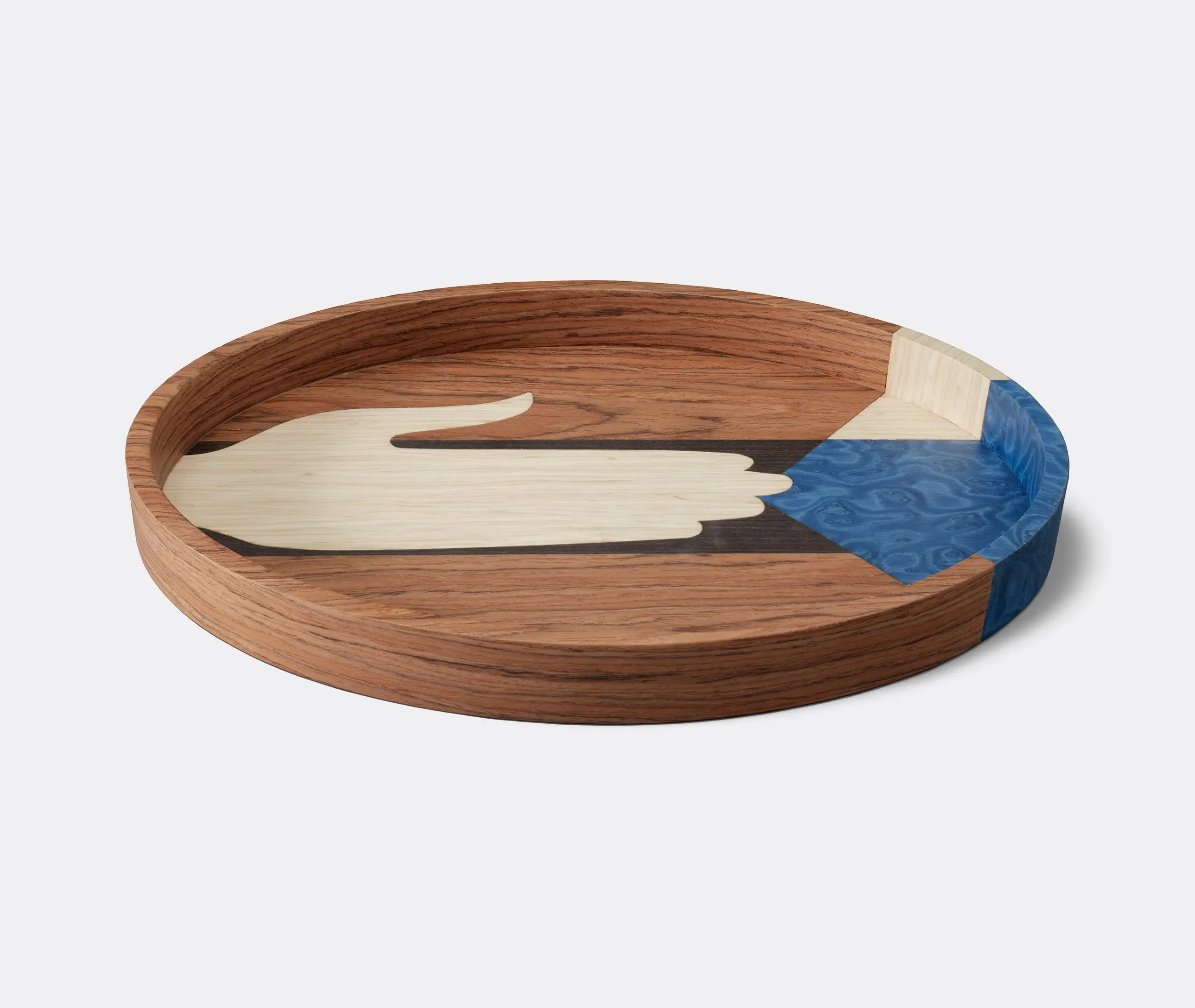 Oval Serving Tray - Multicolor, MDF