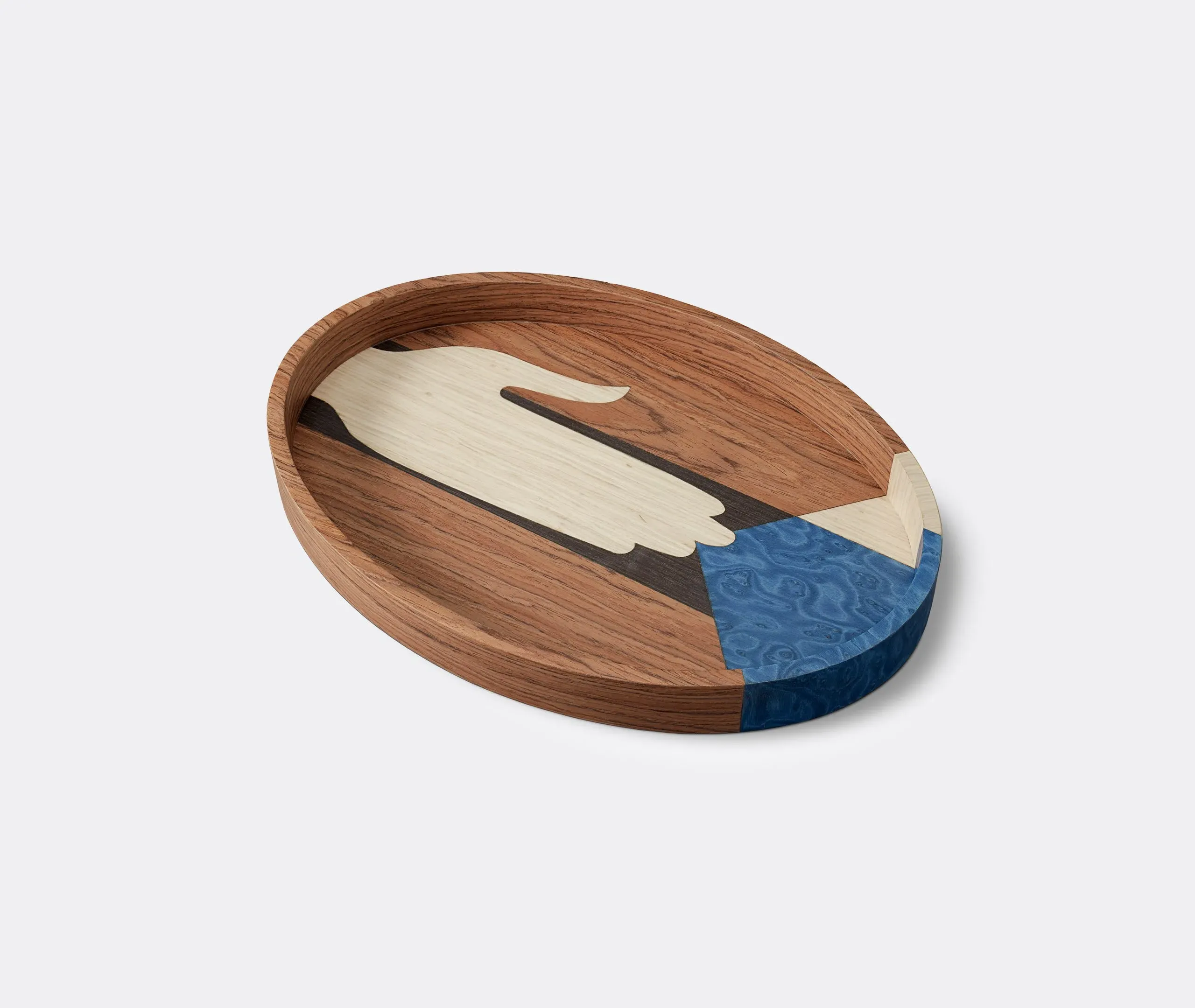 Oval Serving Tray - Multicolor, MDF